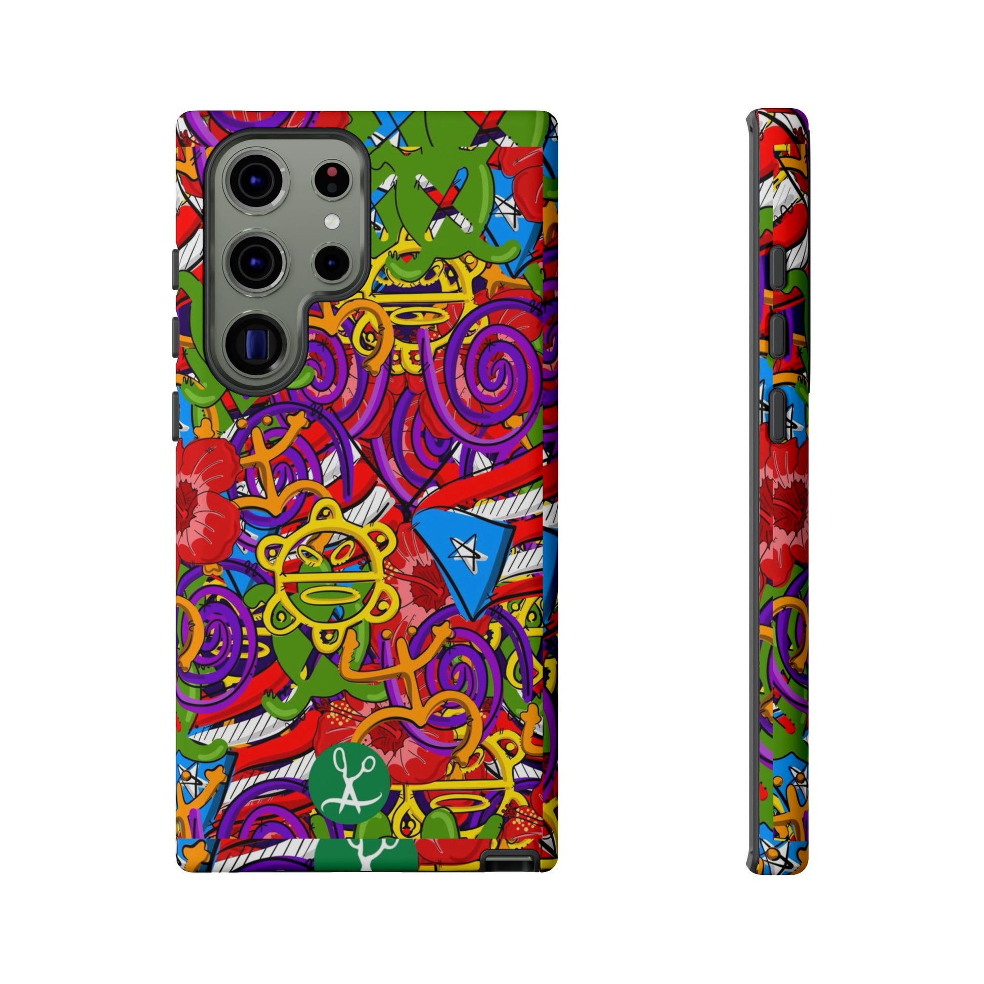 Puerto Rico Taino Tribal Art Tough Cases for iPhones, Samsung, and Pixel