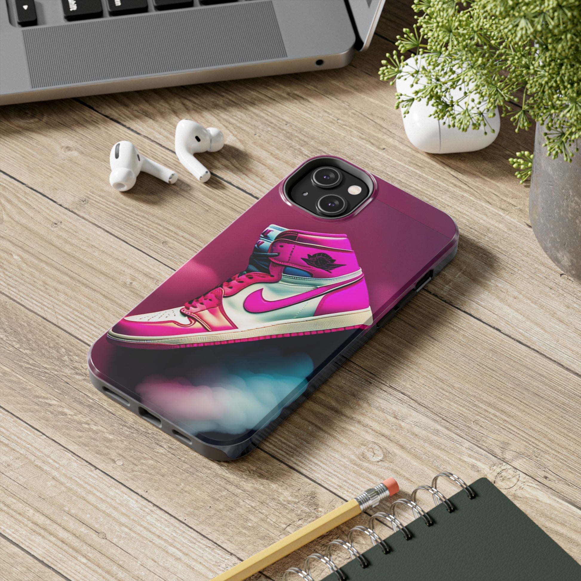 Pink Jordan Sneakers Phone Cases for iPhones & Samsung Phones