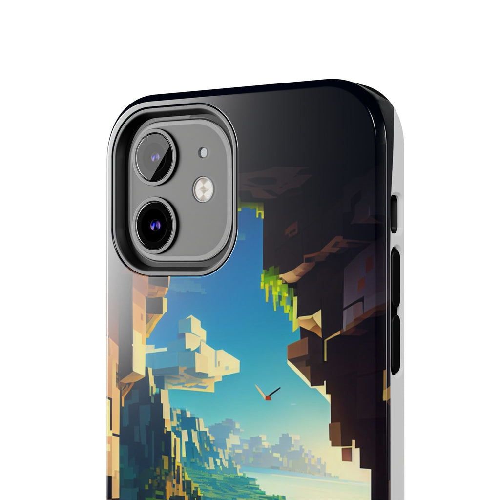 World of Minecraft Tough Phone Cases for Iphones & Samsung Phones Durable