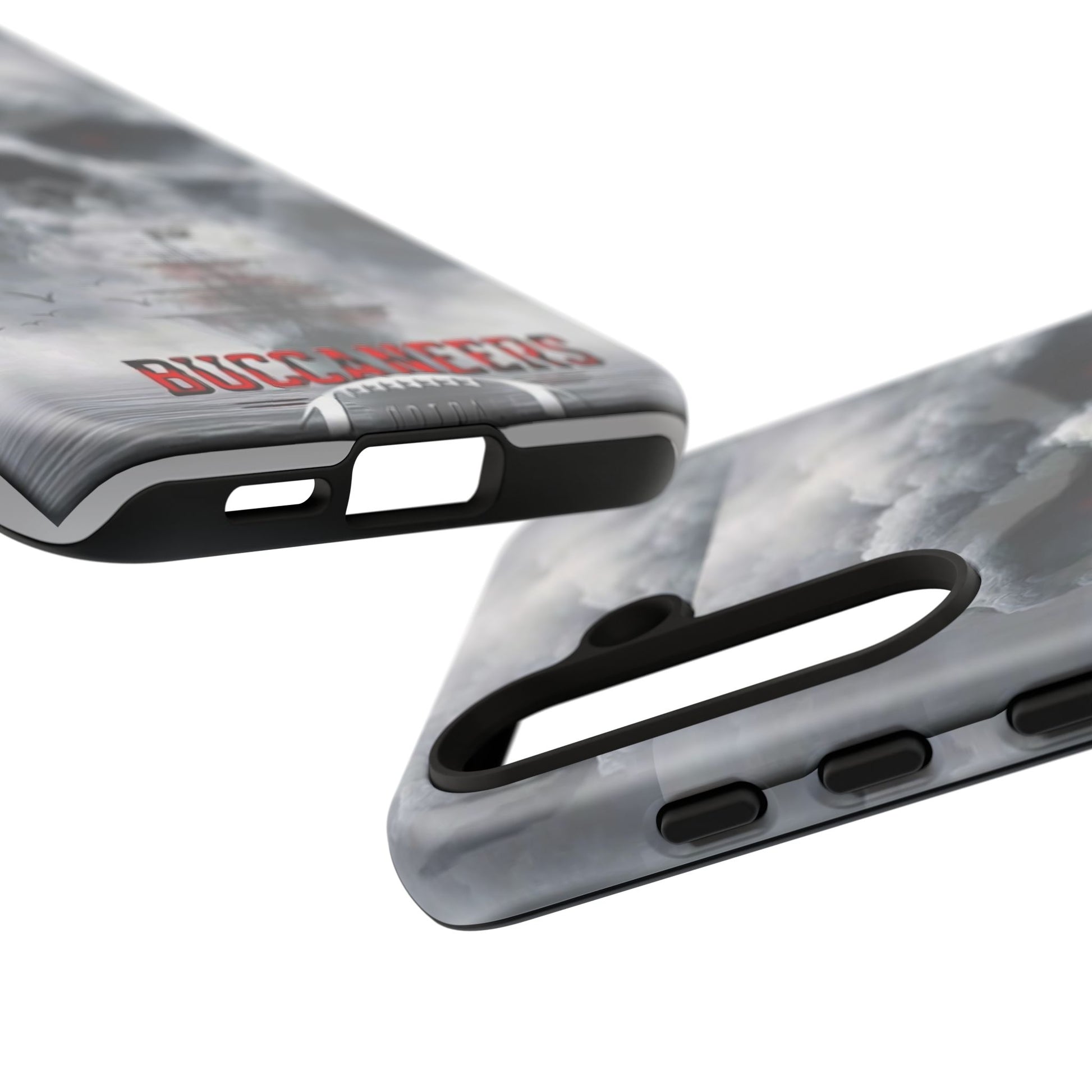Skull Pirate Ship Football Buccaneers Tough Cases for iPhones, Samsung, and Pixel