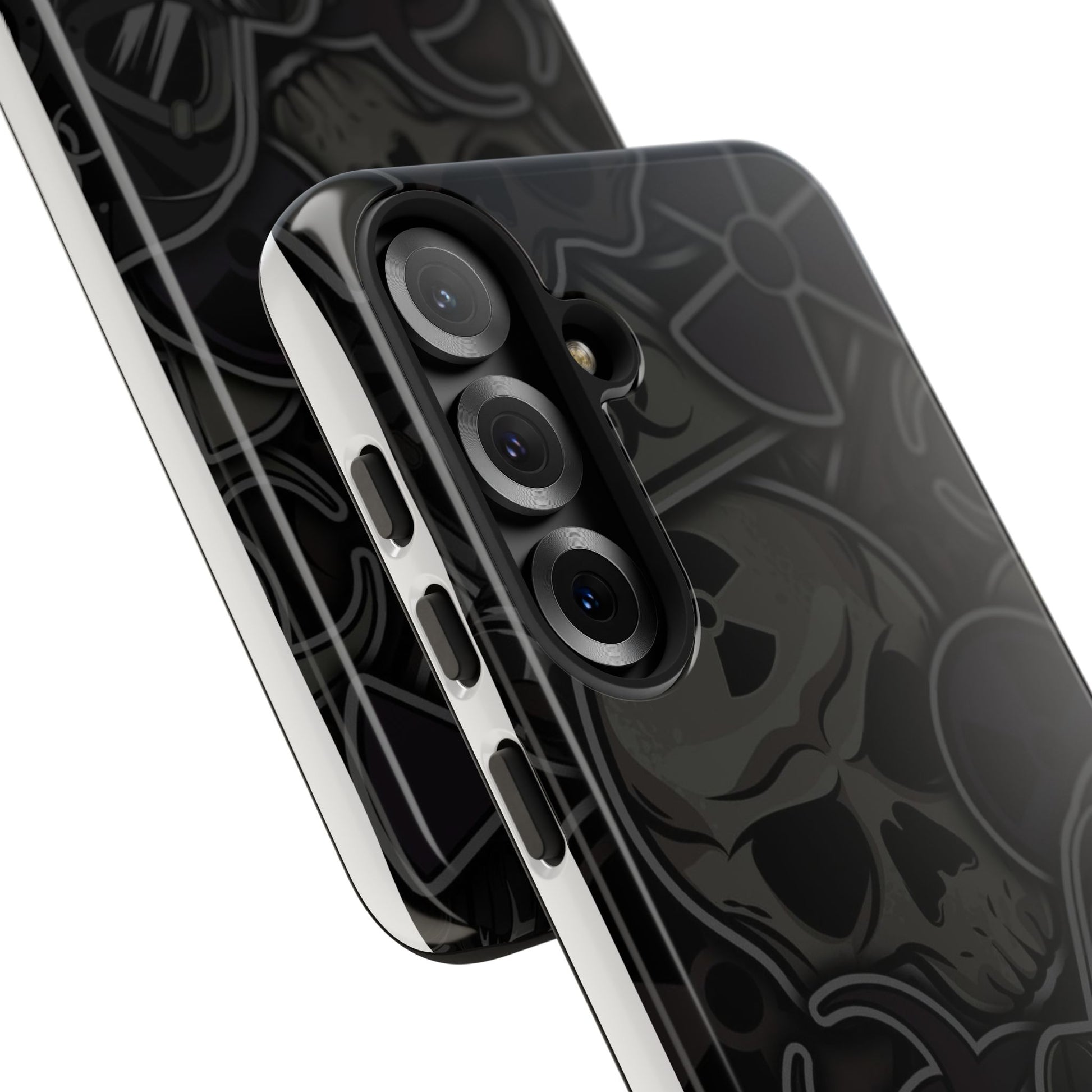 Tough Cases Phone Case, Edgy Skull Design Phone Cover, Gothic Cell Phone Shell