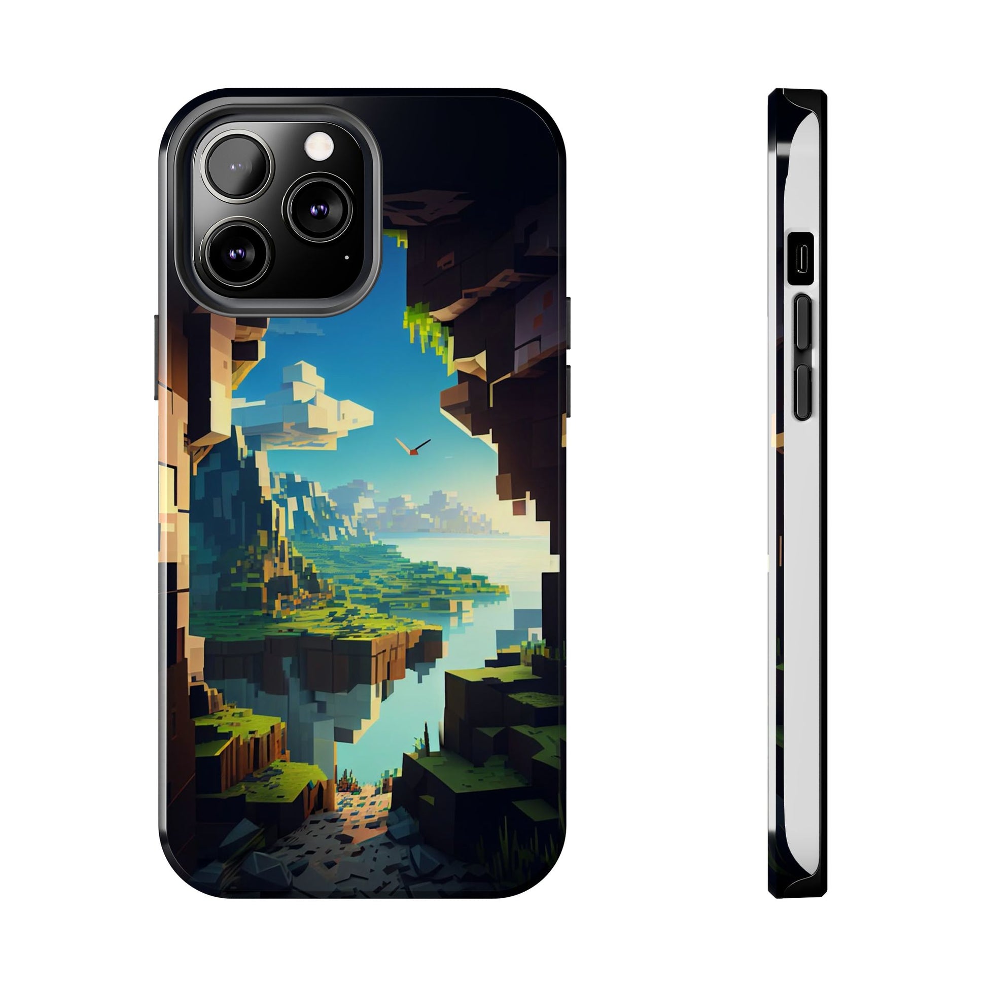 World of Minecraft Tough Phone Cases for Iphones & Samsung Phones Durable