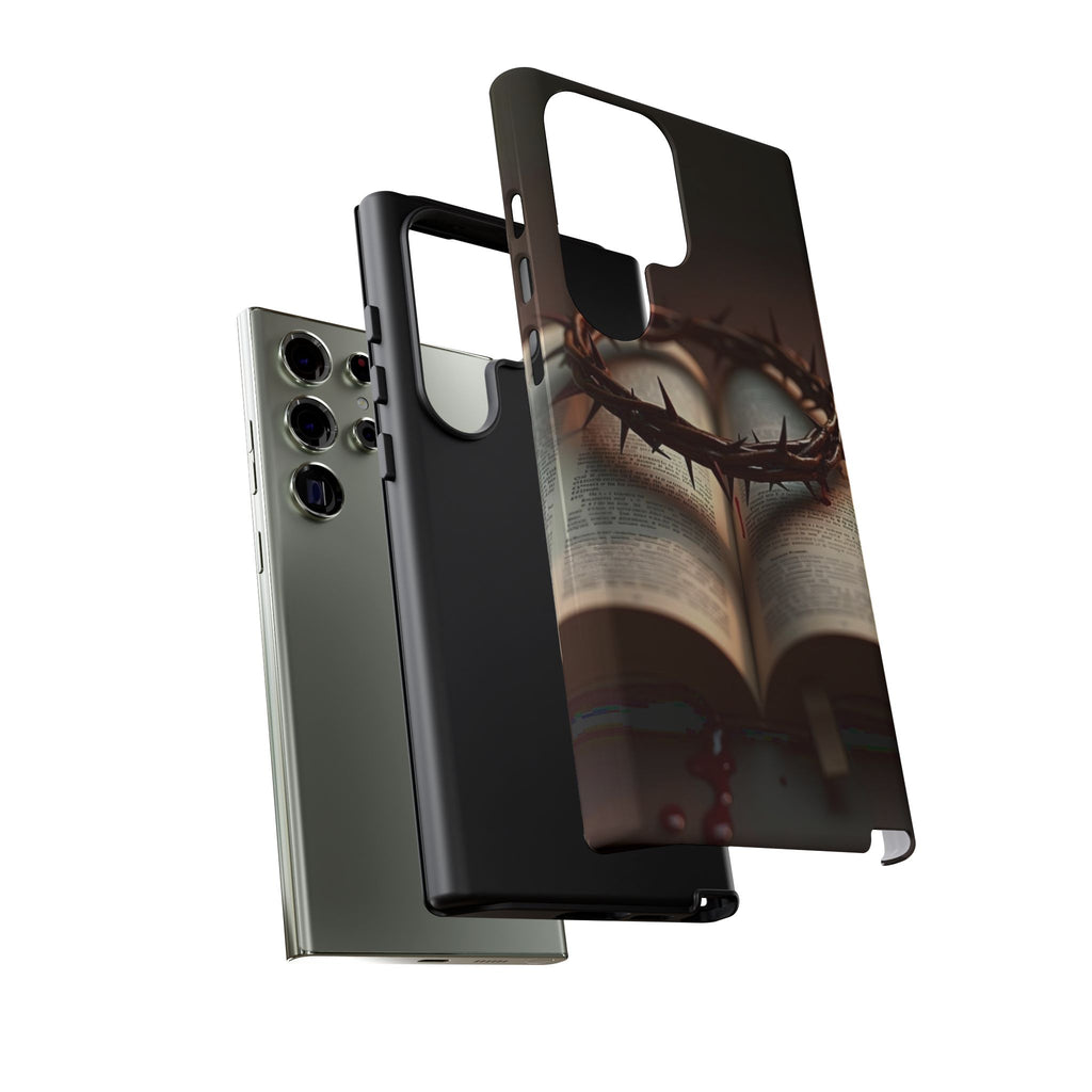 Crown of Thorns and Bible Christian Tough Cases for iPhones, Samsung, and Pixel