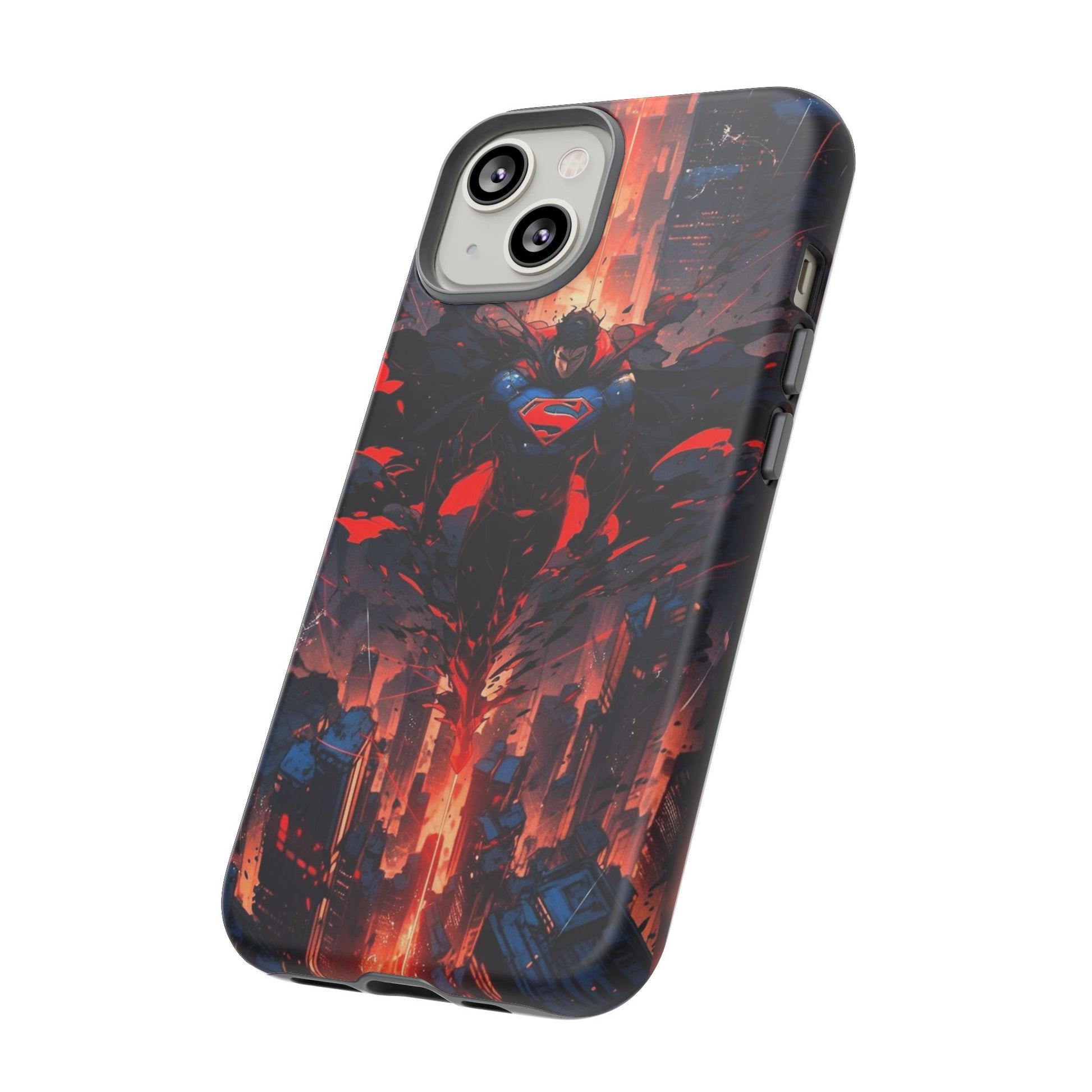 Anime Superman Tough Cases for iPhones, Samsung, and Pixel