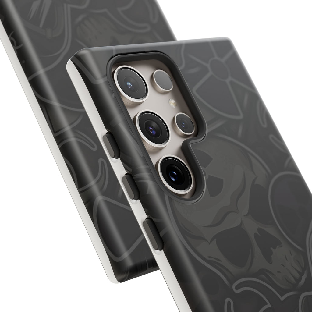 Tough Cases Phone Case, Edgy Skull Design Phone Cover, Gothic Cell Phone Shell