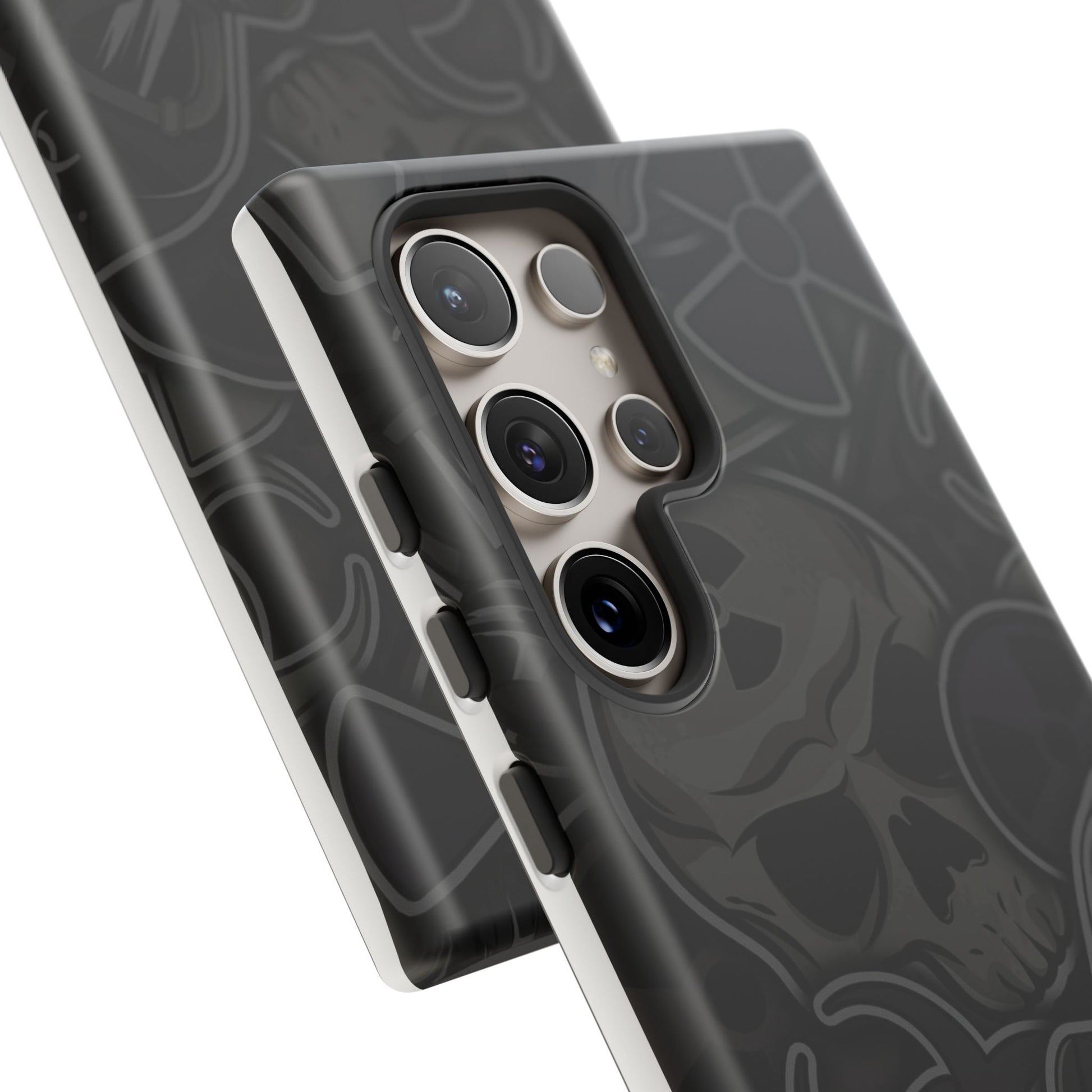 Tough Cases Phone Case, Edgy Skull Design Phone Cover, Gothic Cell Phone Shell