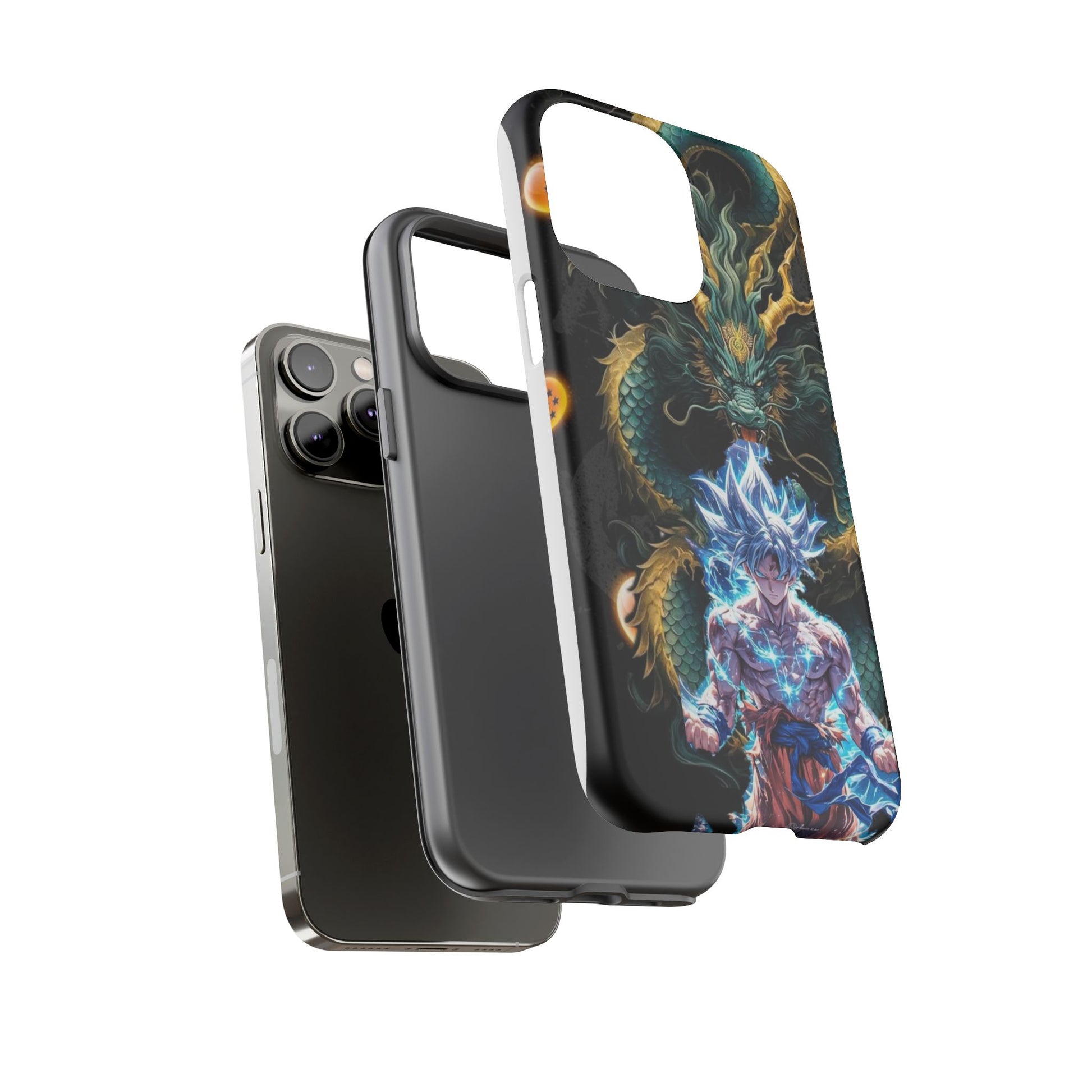 Anime Goku x Shenron Dragonball Z Tough Cases for iPhones, Samsung, and Pixel