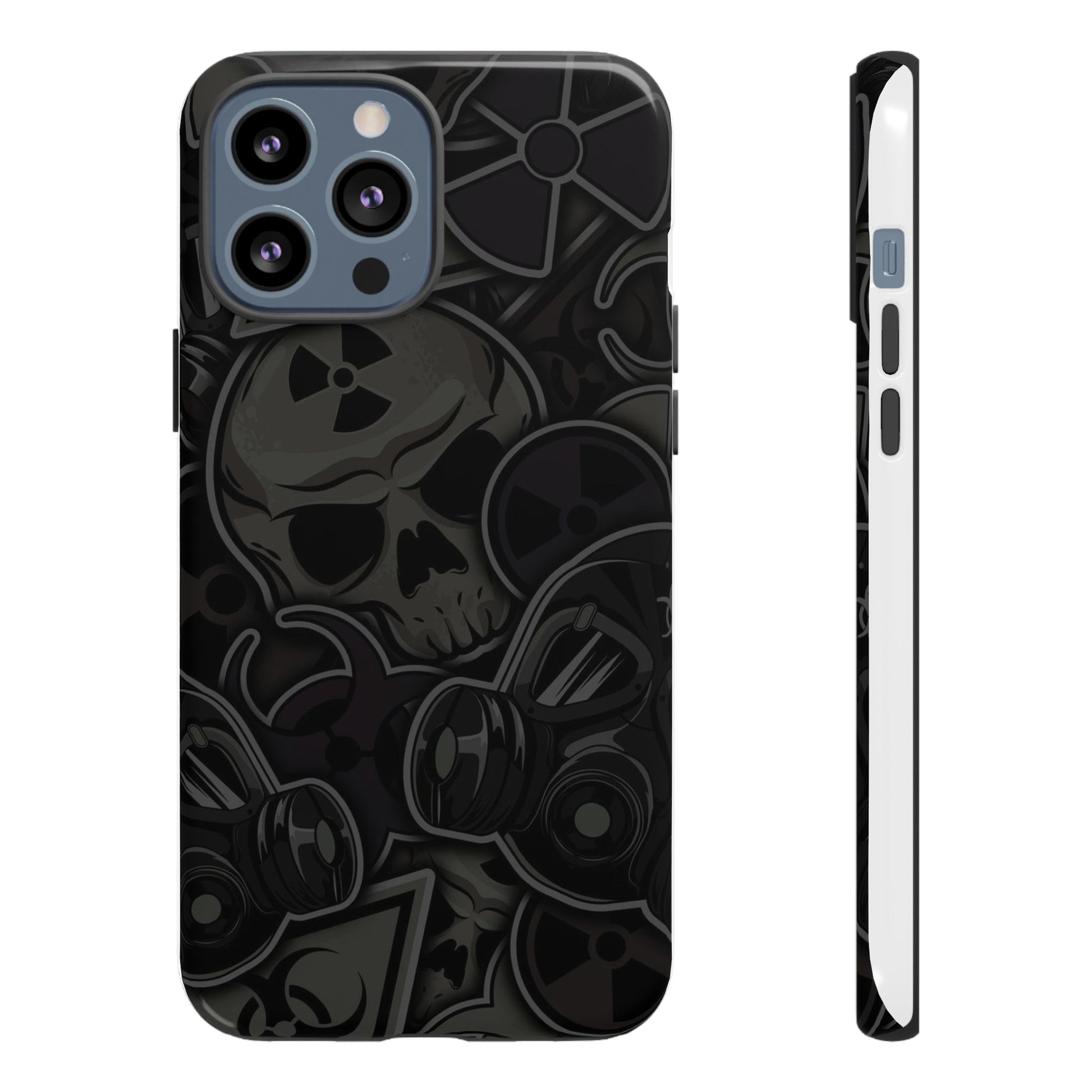 Tough Cases Phone Case, Edgy Skull Design Phone Cover, Gothic Cell Phone Shell