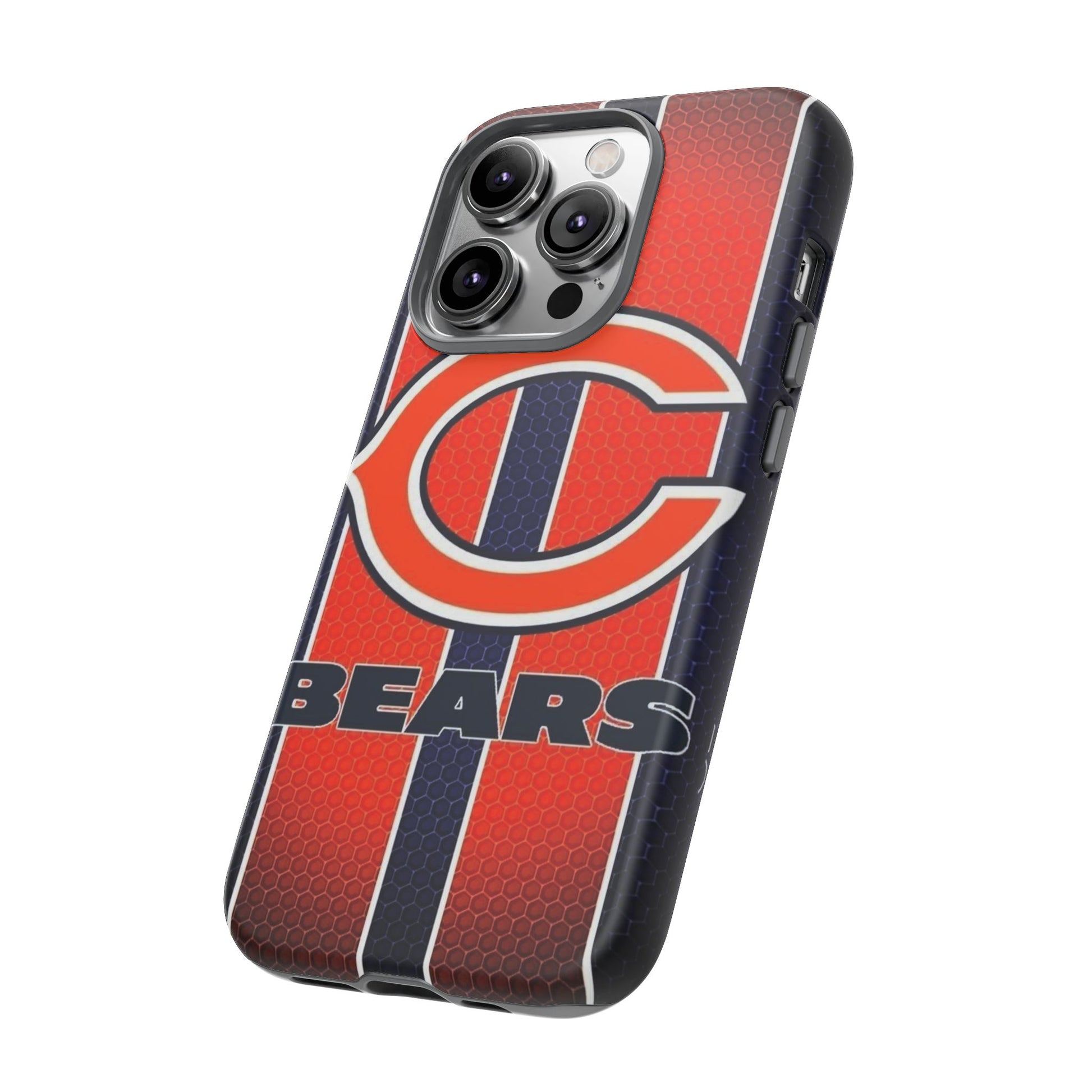 Chicago Bears Stripes Football Phone Case, Tough Cases for iPhones, Samsung, and Pixel