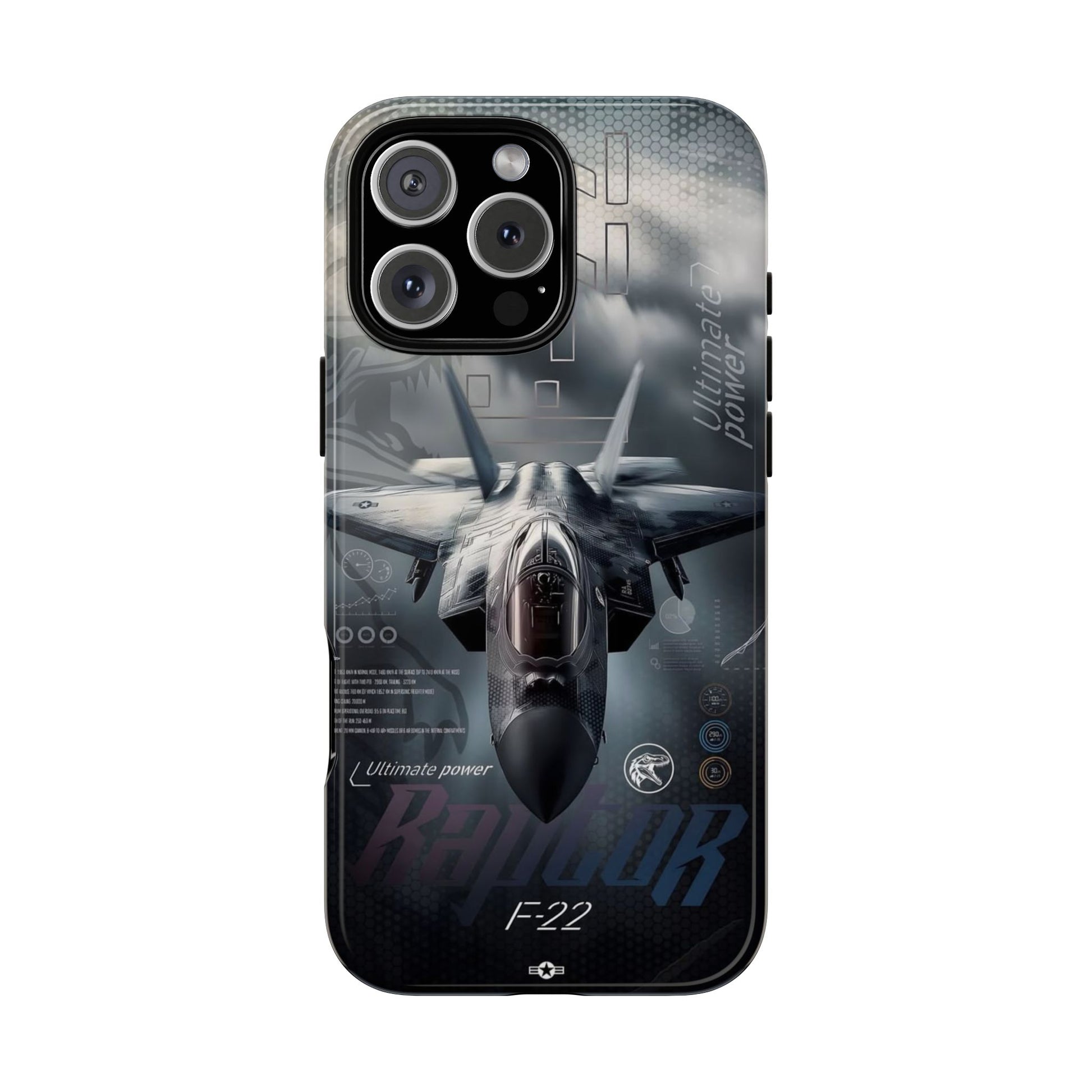 F-22 Raptor Fighter Jet Tough Cases for iPhones, Samsung, and Pixel