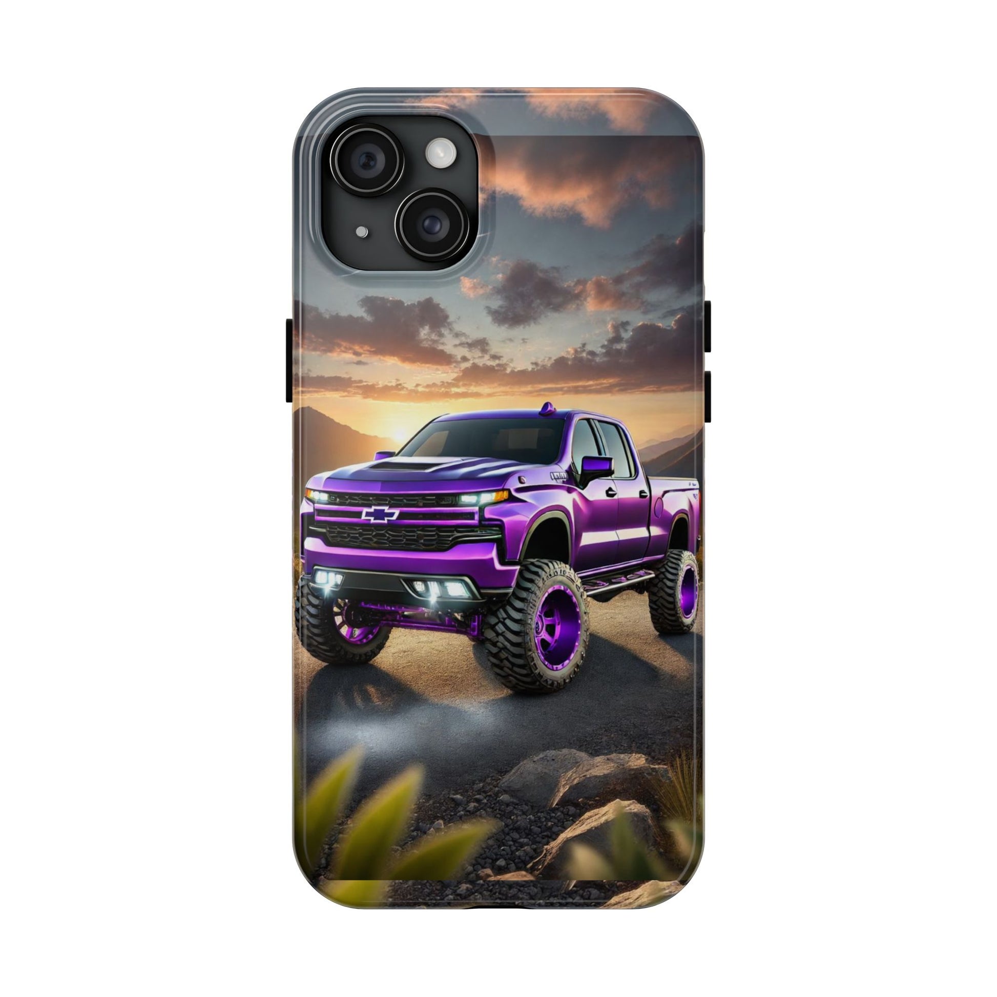 Purple Silverado art Phone Cases for Iphones & Samsung Phones Durable