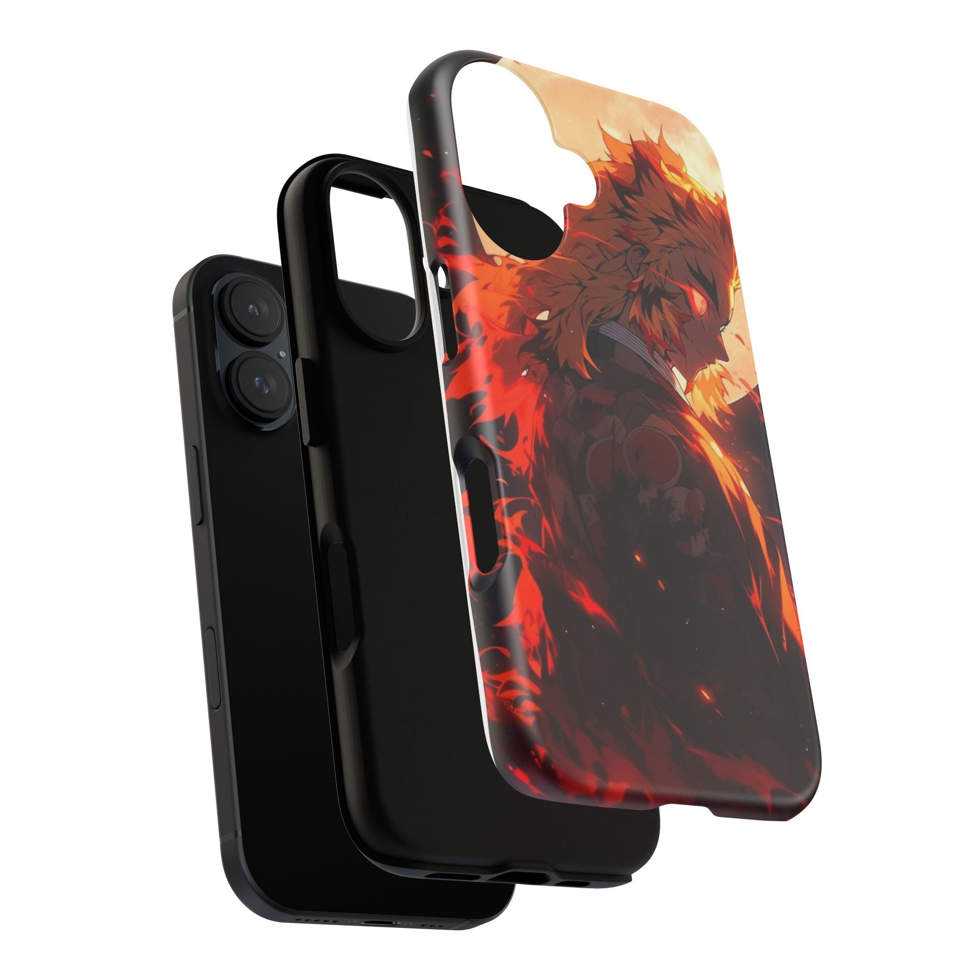 Demon Sl;ayer Rengoku Anime Phone Case, Tough Cases for iPhones, Samsung, and Pixel
