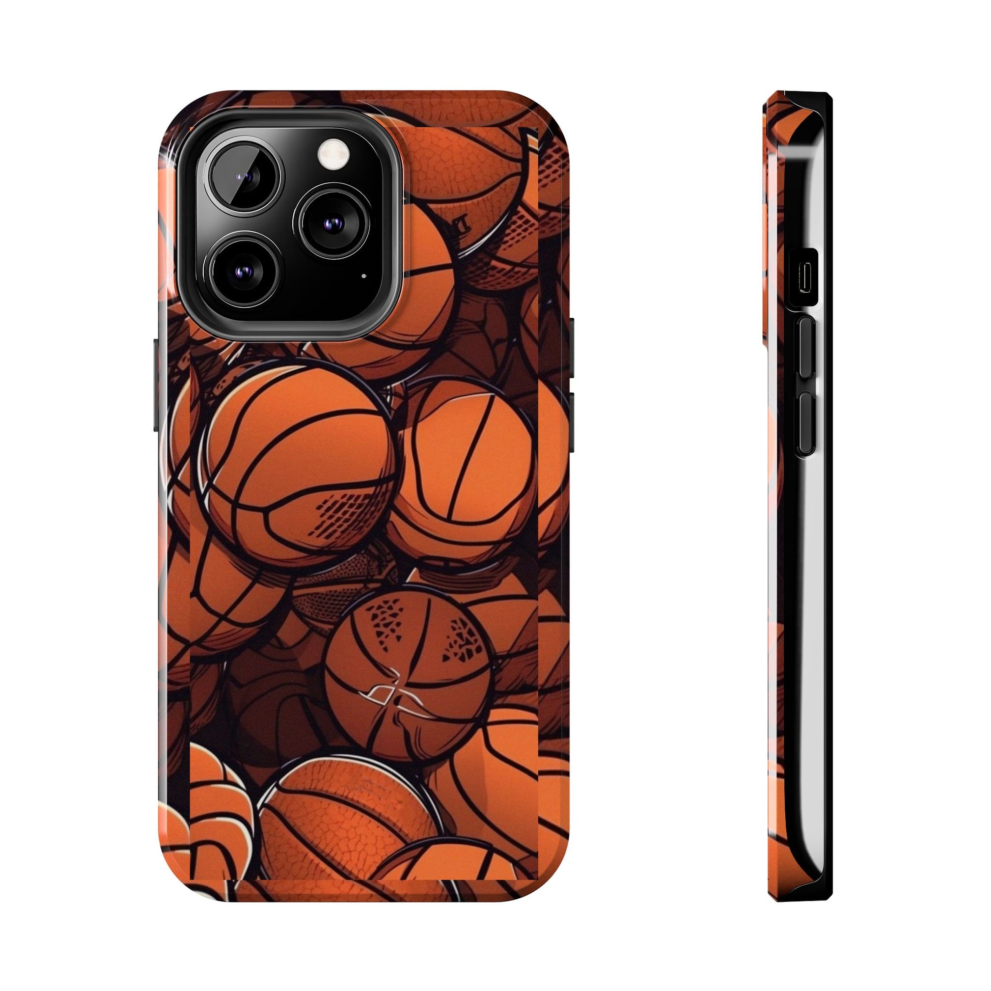 Basketball Pattern Design Tough Phone Cases for Iphones & Samsung Durable