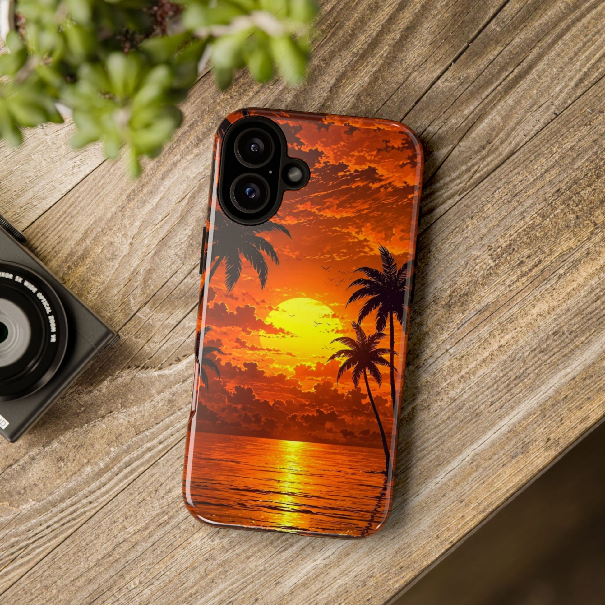 Beautiful Beach Sunset Tough Cases for iPhones, Samsung, and Pixel