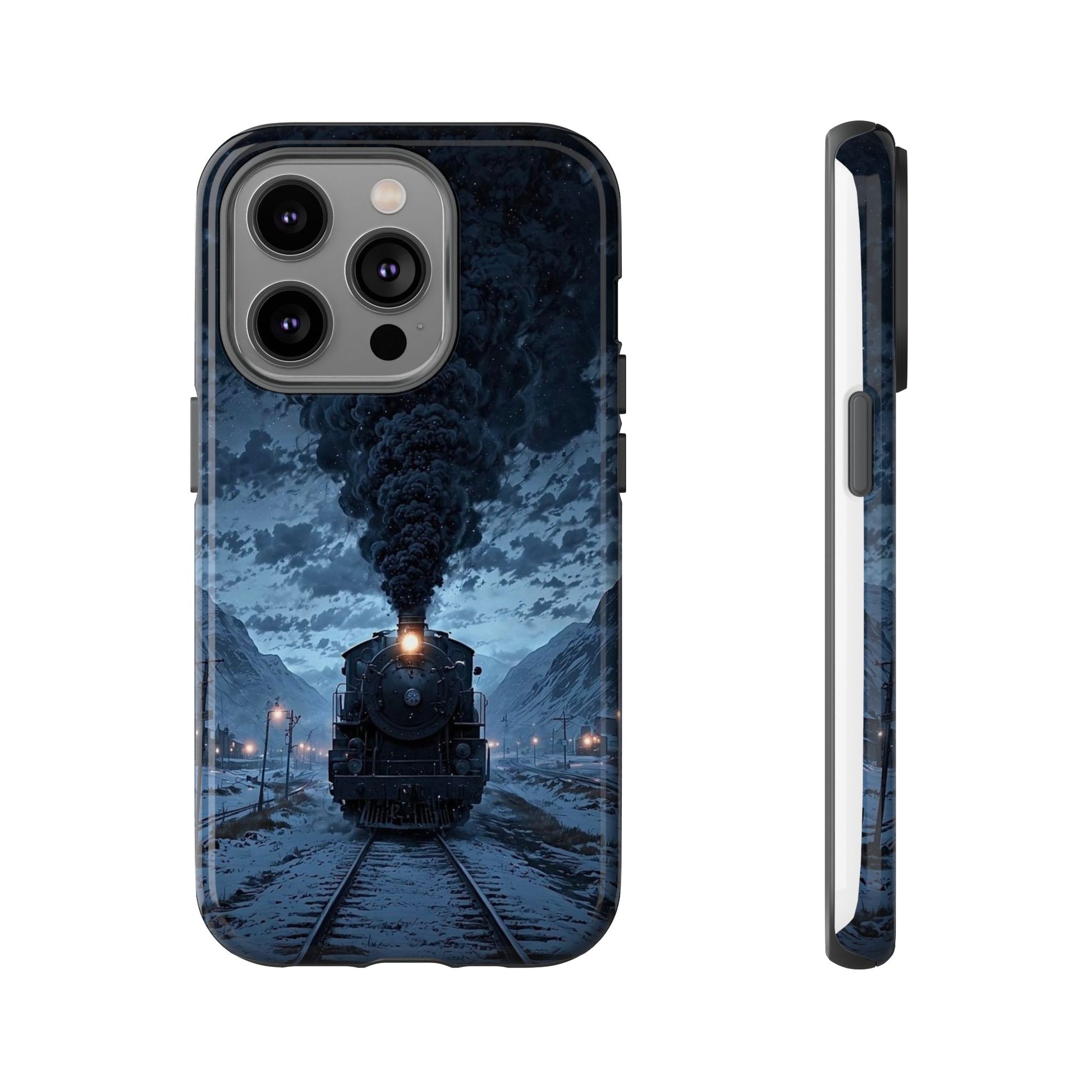 Steam Engine Train Themed Tough Cases for iPhones, Samsung, and Pixel