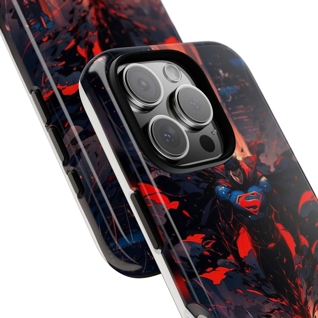Anime Superman Tough Cases for iPhones, Samsung, and Pixel