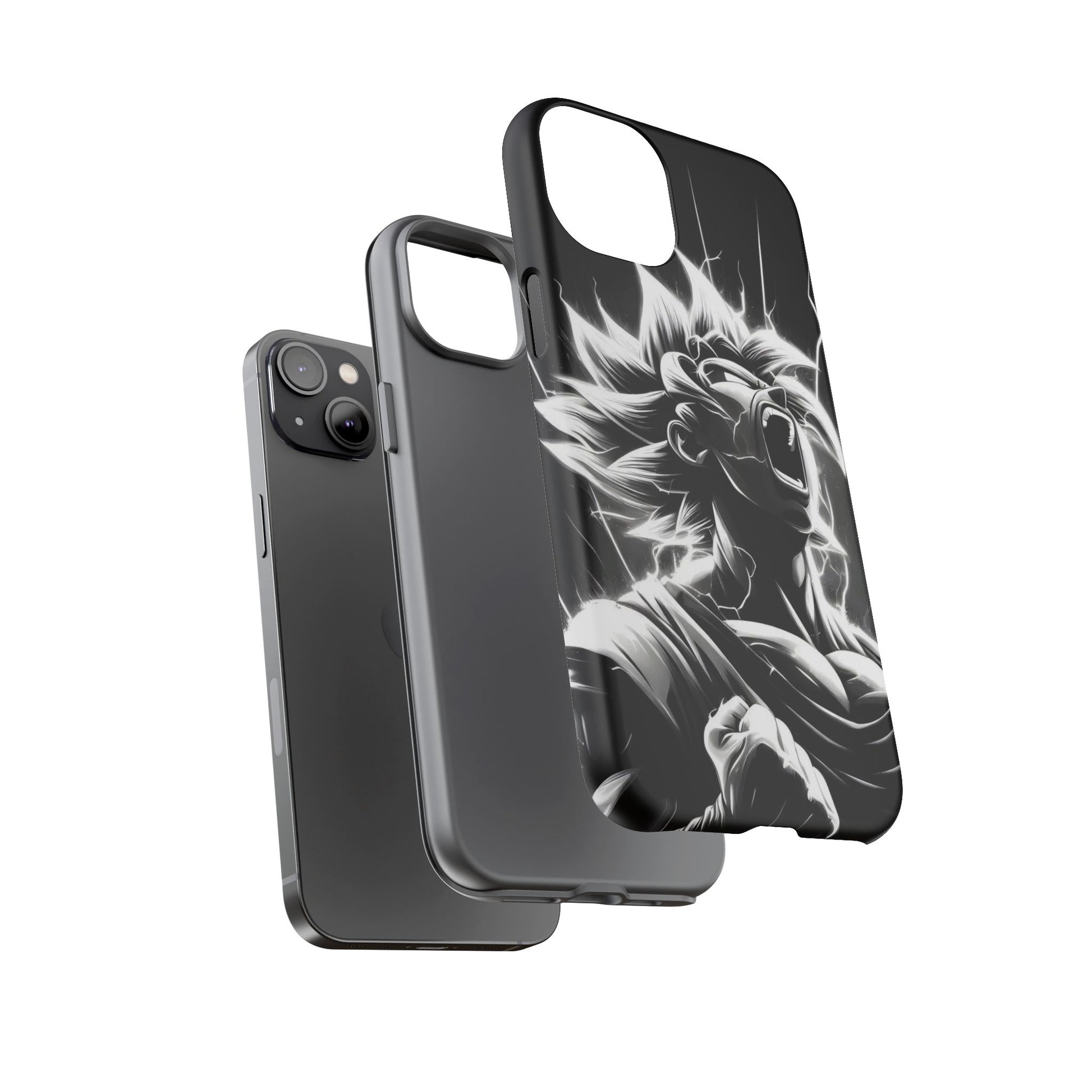 Anime Saiyan Rage Dragon ball Z Tough Cases for iPhones, Samsung, and Pixel