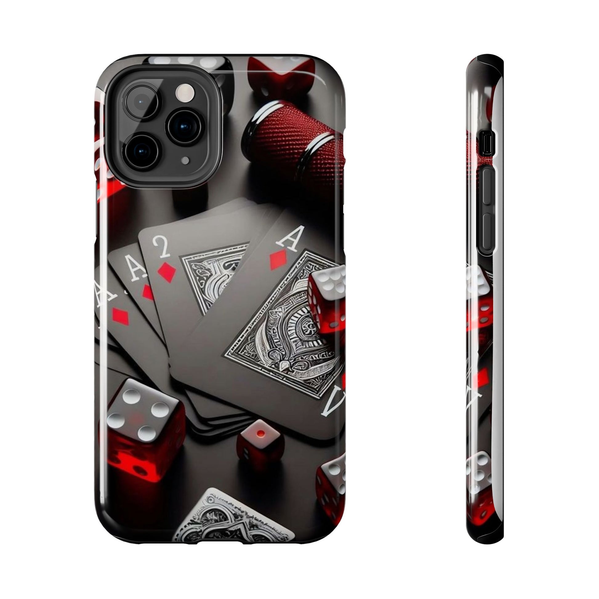 Casino Cards, Dice, and Chips Theme Phone Cases for Iphones & Samsung Phones