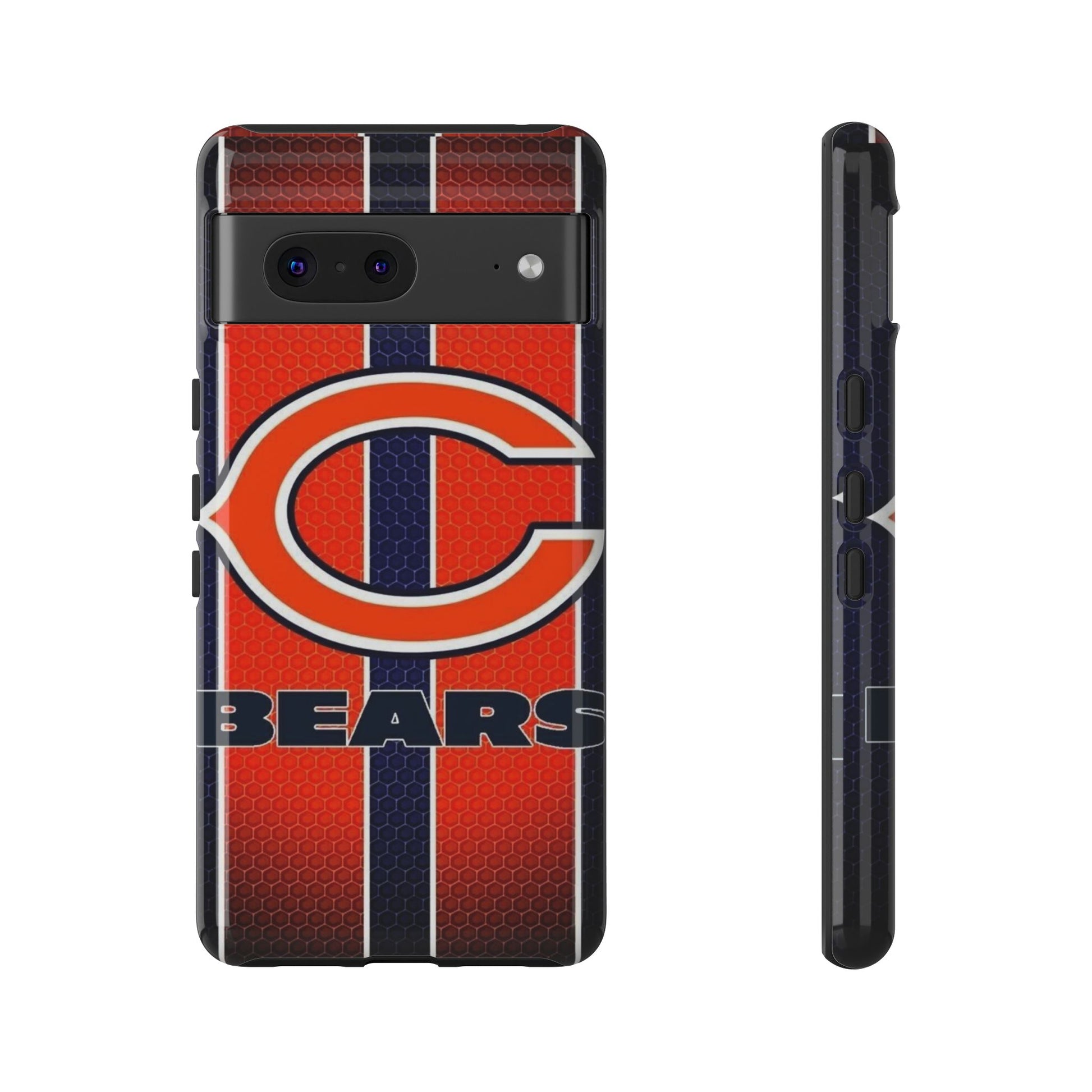 Chicago Bears Stripes Football Phone Case, Tough Cases for iPhones, Samsung, and Pixel