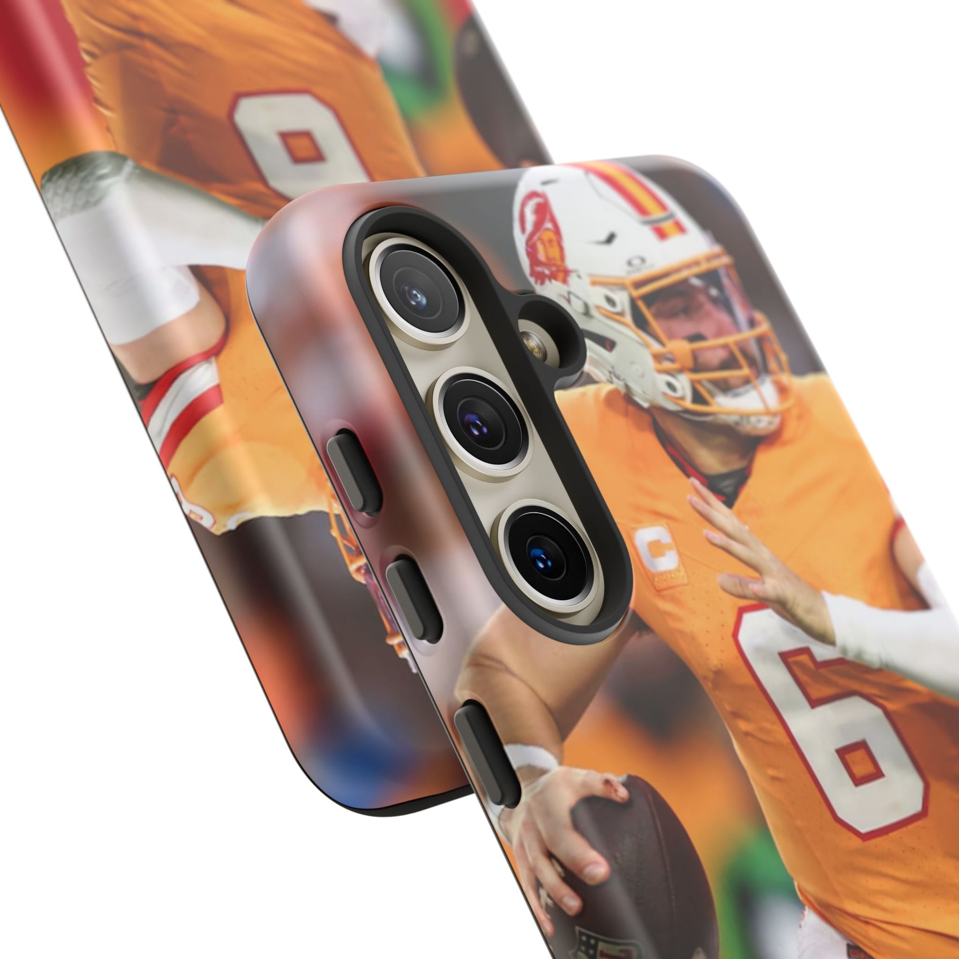 Tampa Bay Buccaneers Baker Mayfield Football Tough Cases for iPhones, Samsung, and Pixel