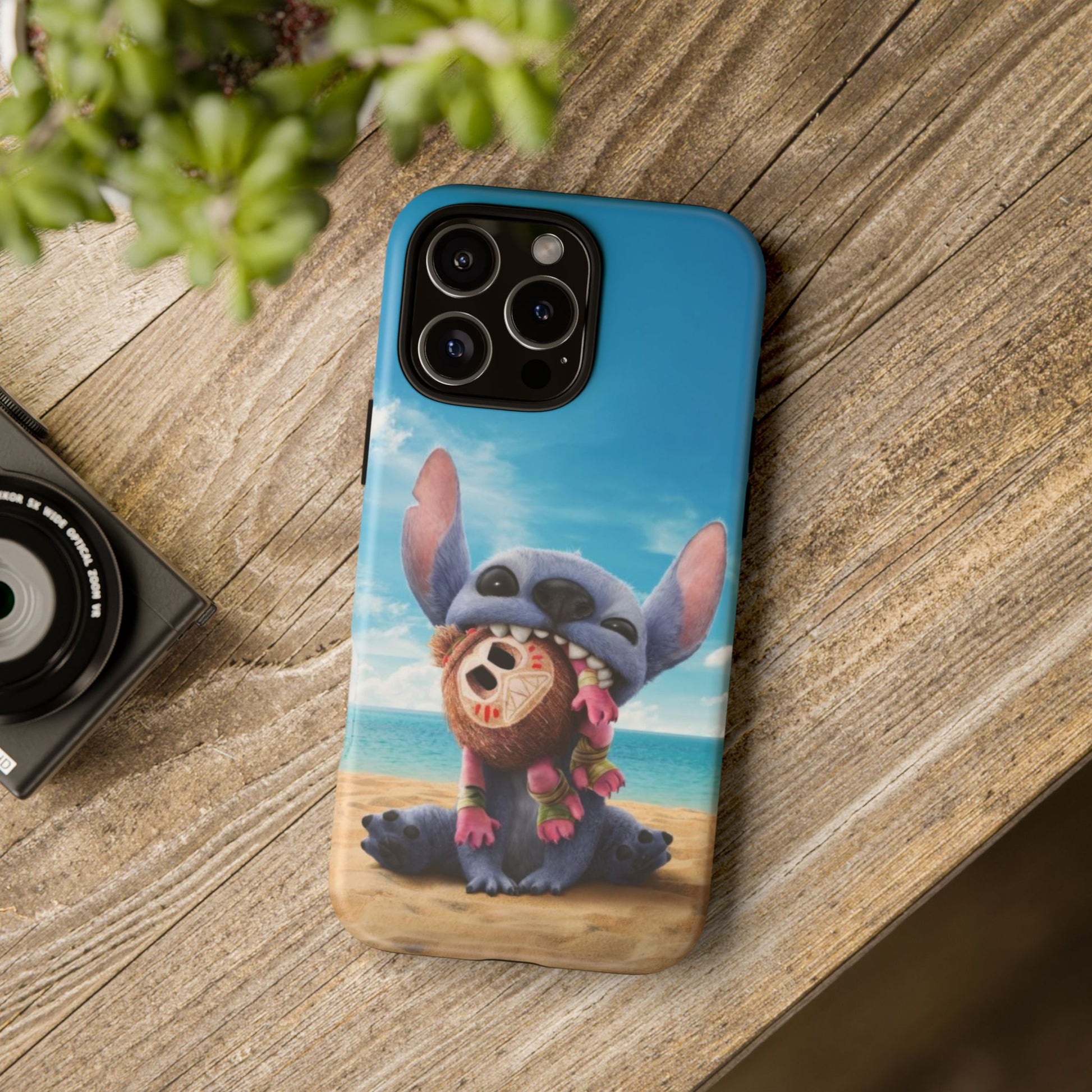 Stitch Beach Sunset Landscape Phone Case for iPhone, Samsung Galaxy, & Pixel Phones