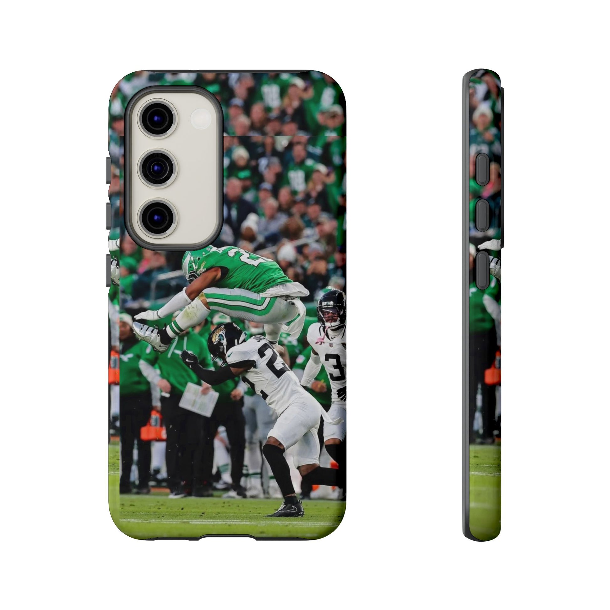 Saquon Barkley The Huddle Eagles Football Tough Cases for iPhones, Samsung, and Pixel