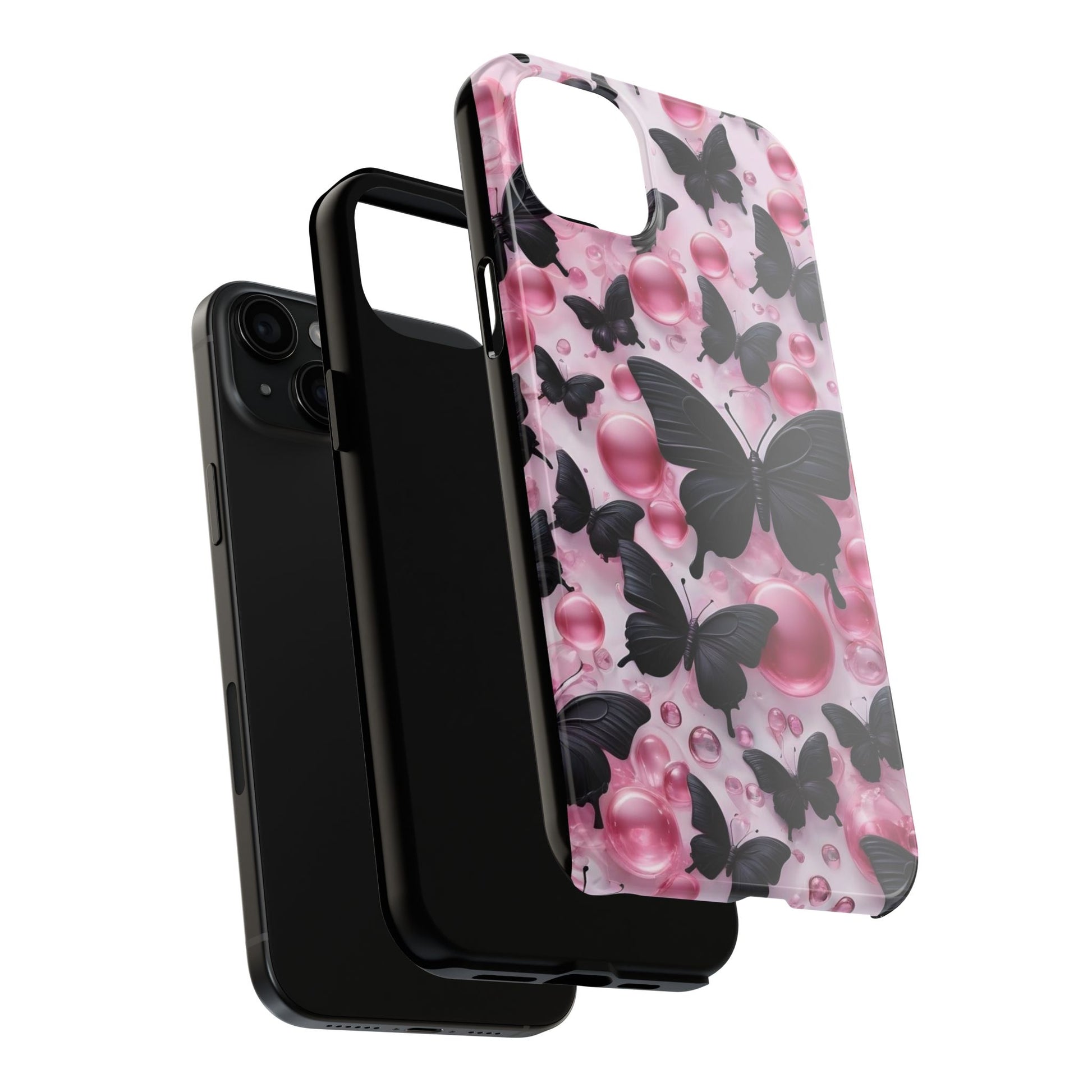 Pearls and Butterflies Theme Phone Cases for iPhones & Samsung Phones