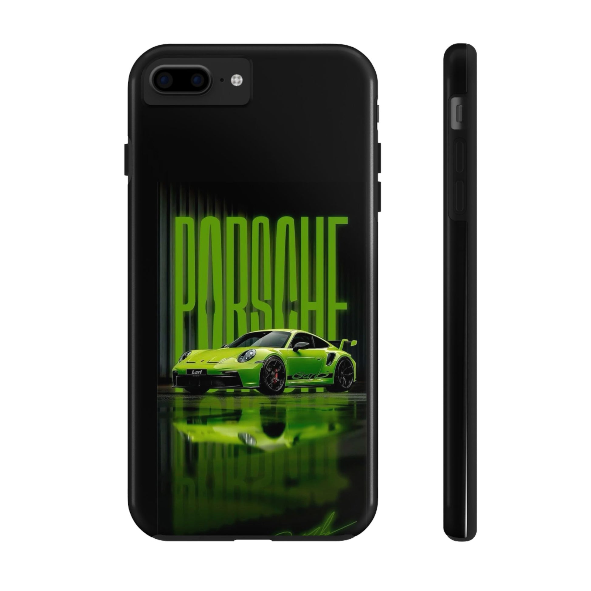Neon Green Racing Sports Car Tough Phone Cases for Iphones & Samsung Durable