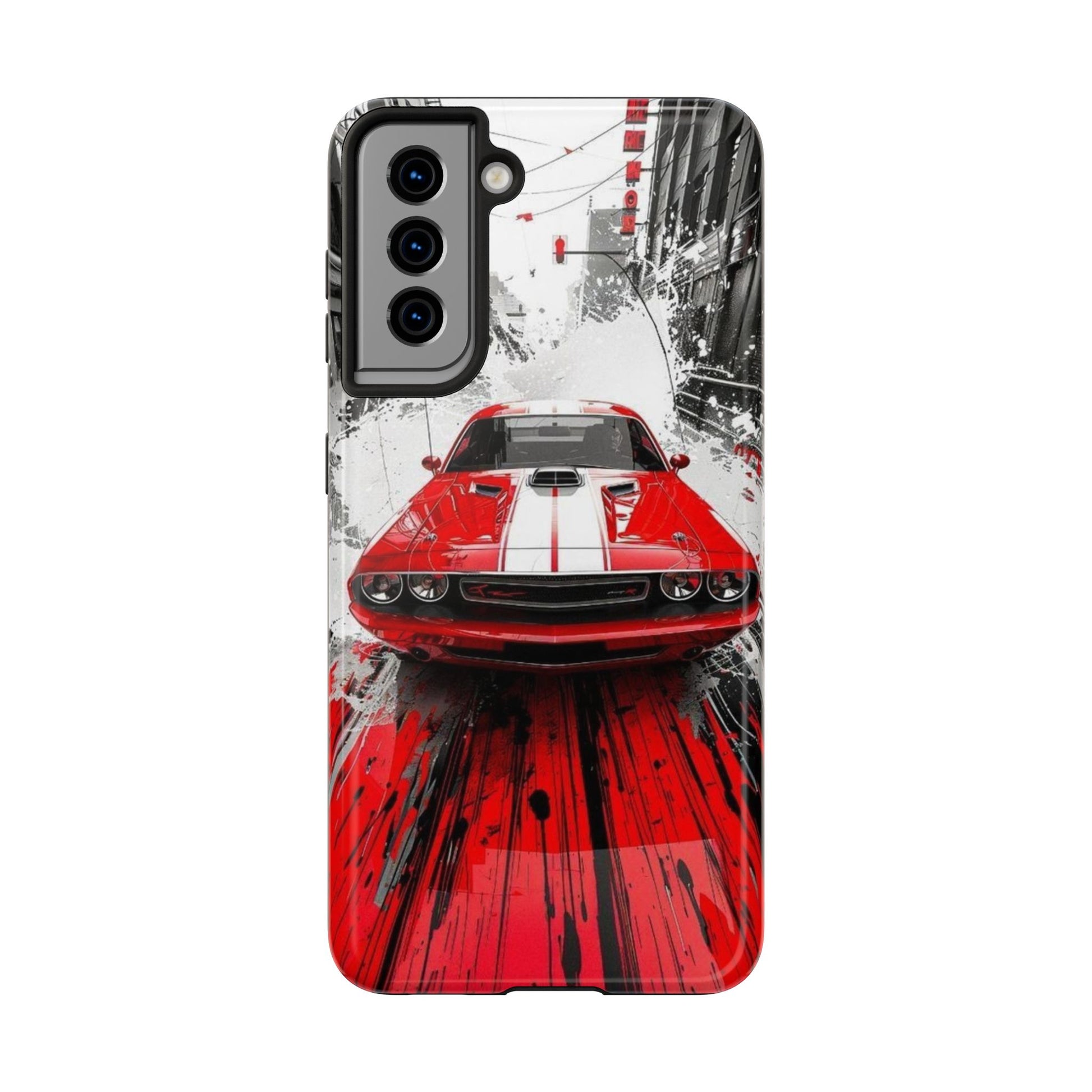 Red Muscle Car Hell Cat Phone Cases for Iphones & Samsung Phones