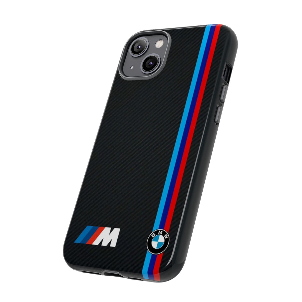 BMW M Stripes Carbon Fiber Design Tough Cases for iPhones, Samsung, and Pixel