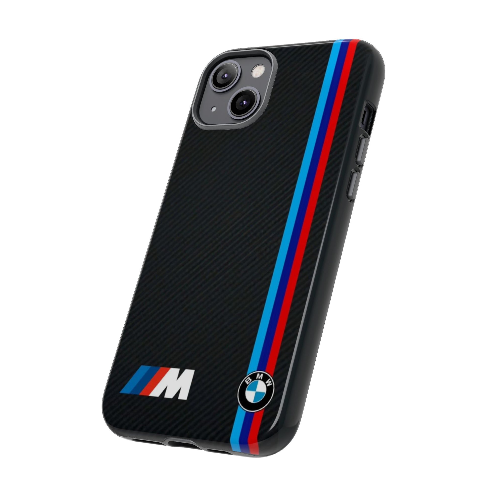 BMW M Stripes Carbon Fiber Design Tough Cases for iPhones, Samsung, and Pixel