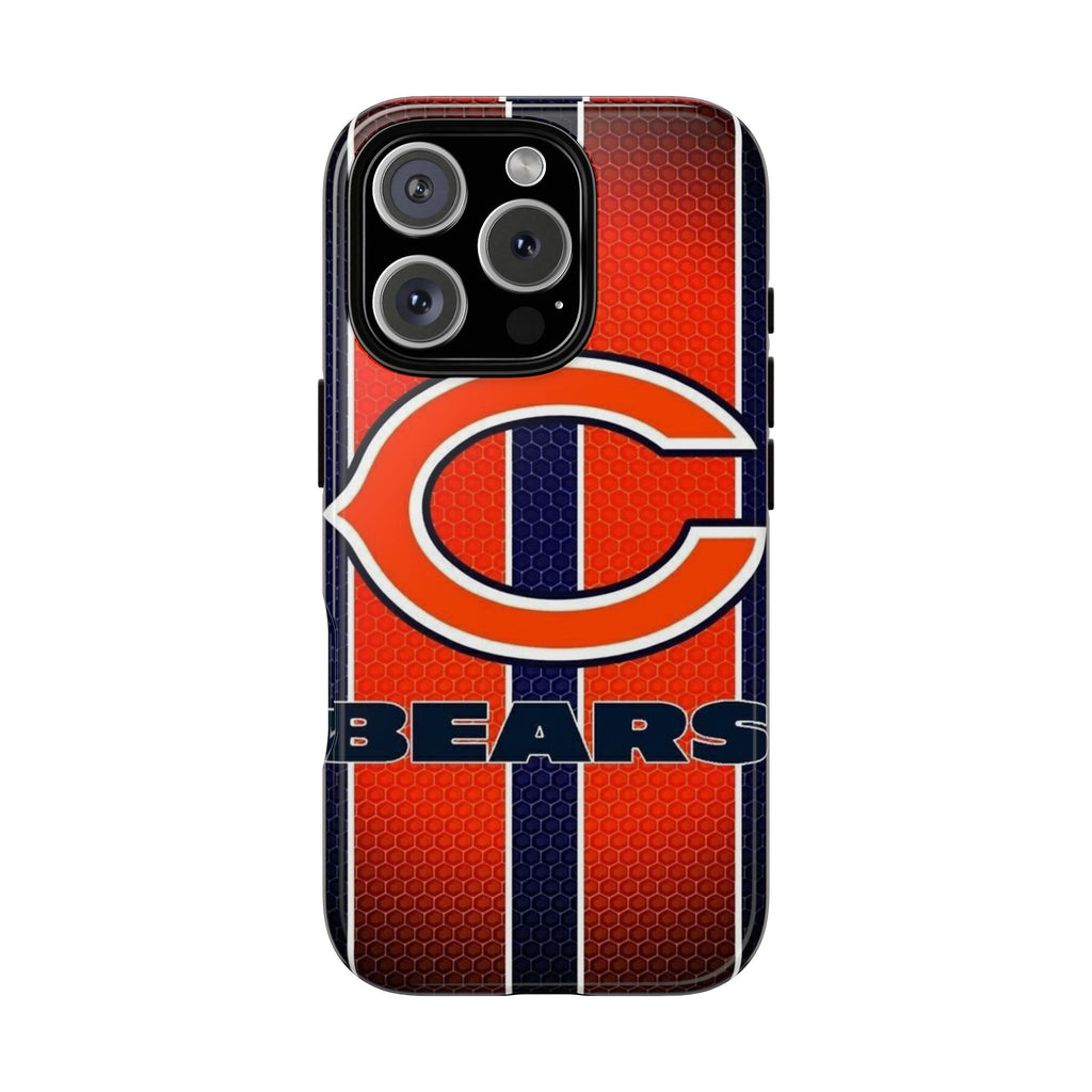 Chicago Bears Stripes Football Phone Case, Tough Cases for iPhones, Samsung, and Pixel