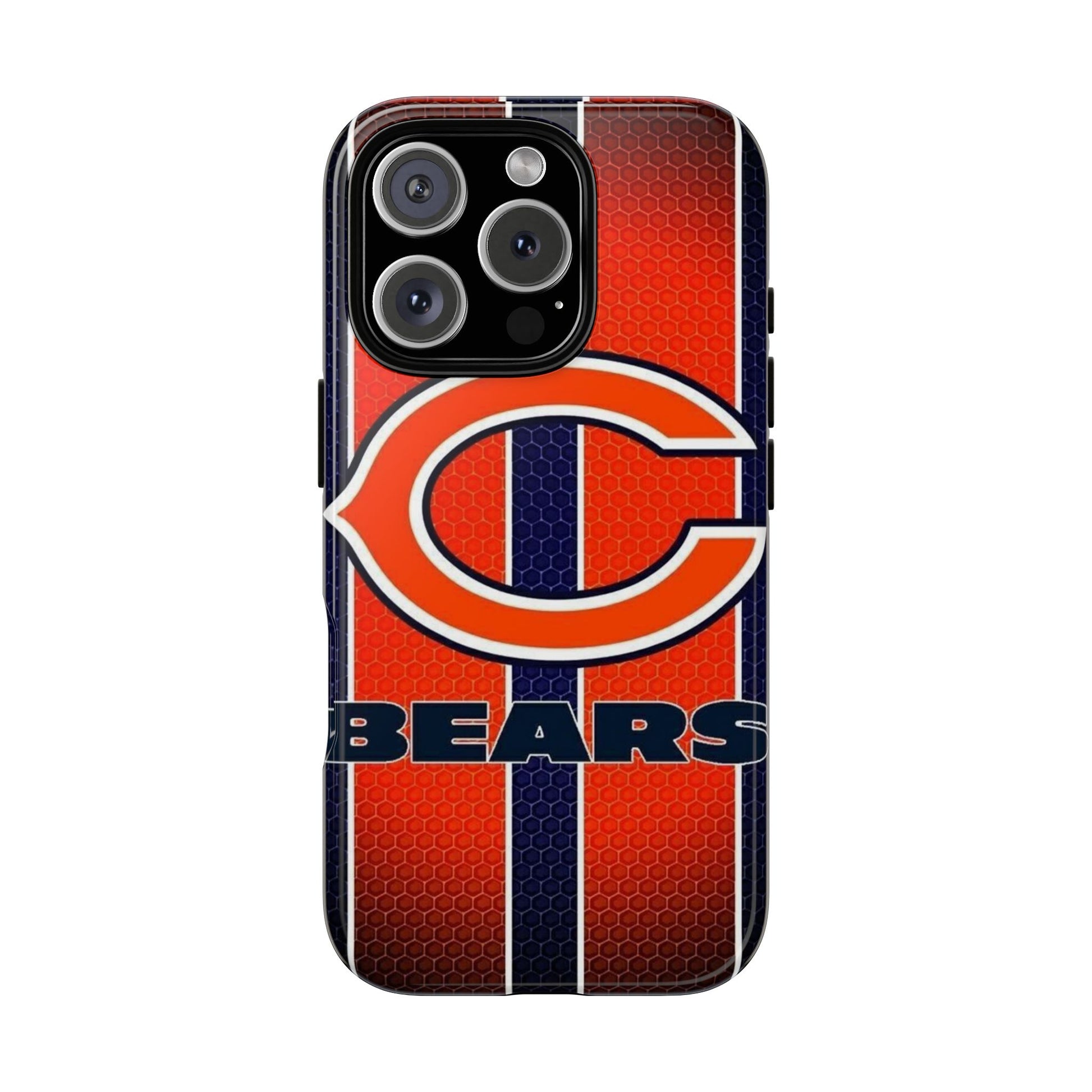 Chicago Bears Stripes Football Phone Case, Tough Cases for iPhones, Samsung, and Pixel