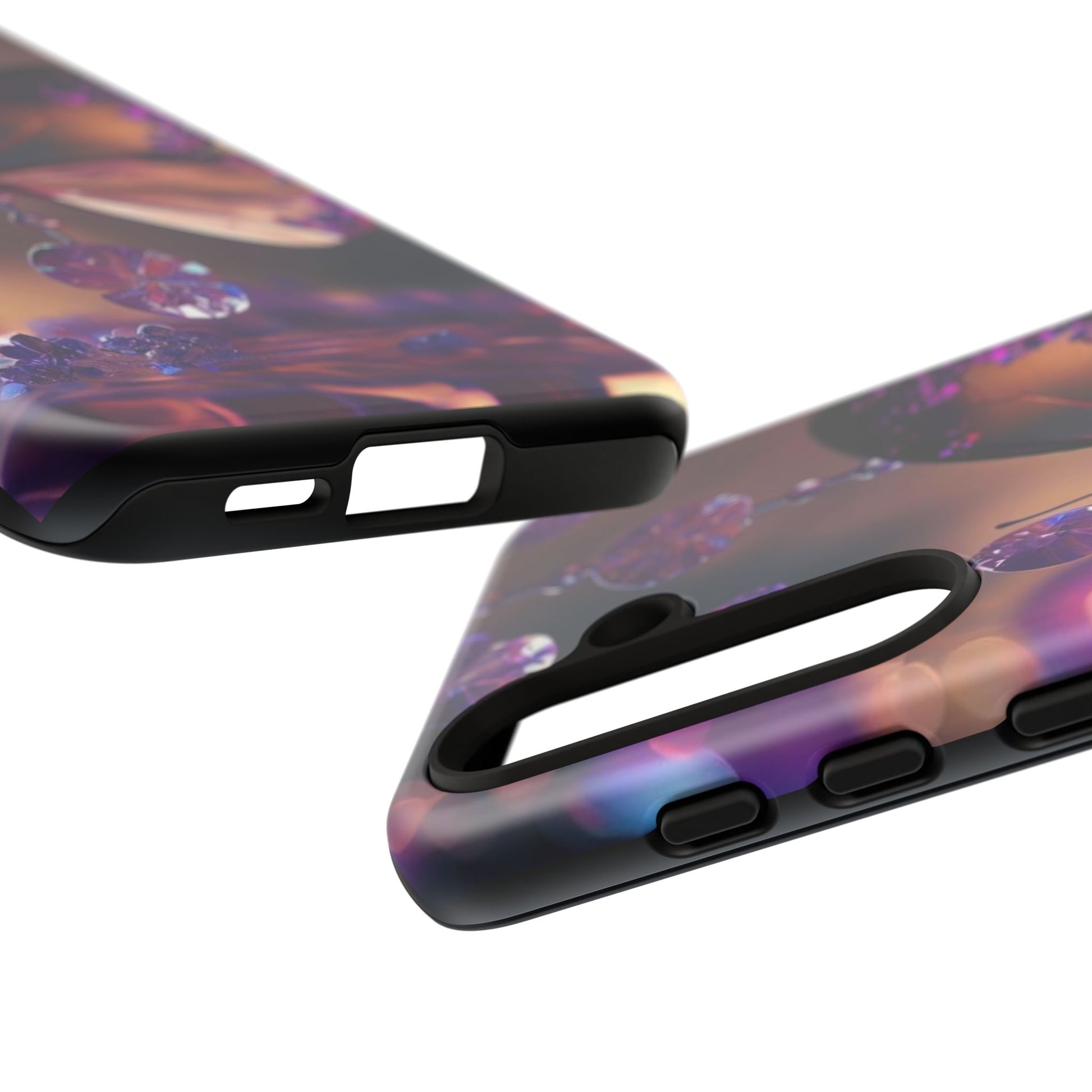 Purple Butterfly Tough Cases for iPhones, Samsung, and Pixel