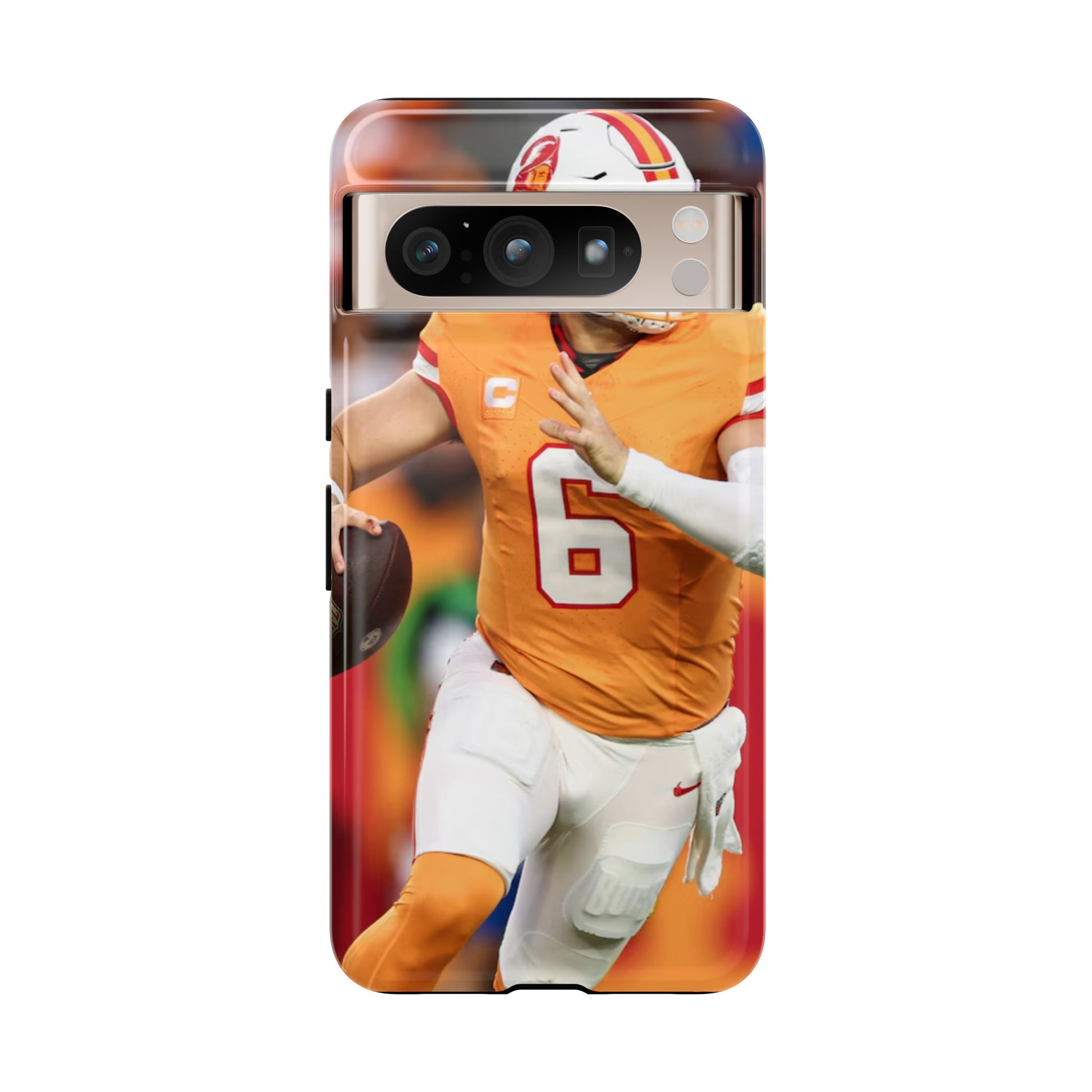 Tampa Bay Buccaneers Baker Mayfield Football Tough Cases for iPhones, Samsung, and Pixel