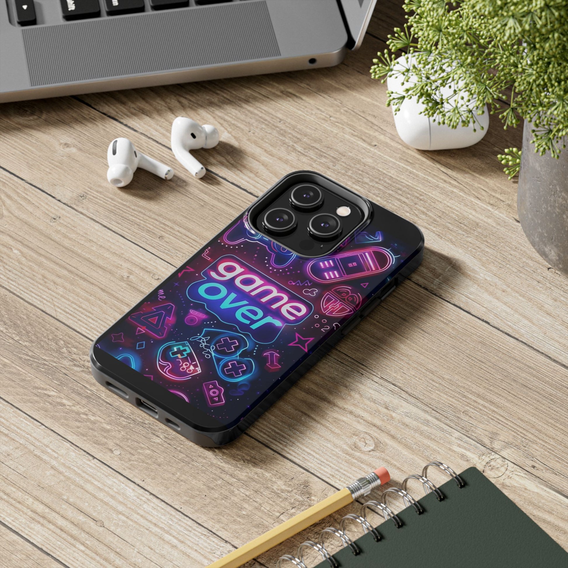 Game Over Gamer Themed Phone Cases for Iphones & Samsung Phones