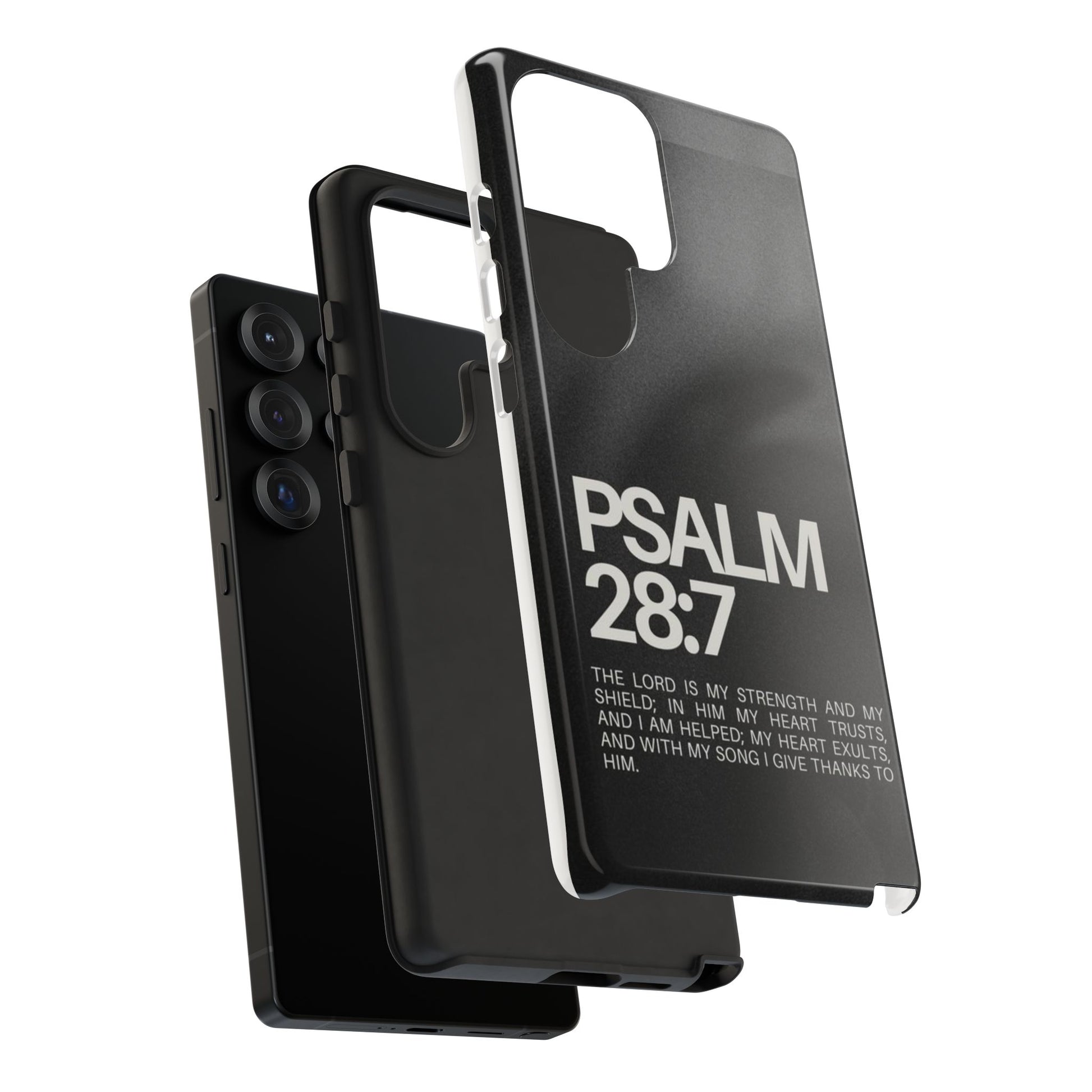Christian Themed Psalms 28:7 Phone Case, Tough Cases for iPhones, Samsung, and Pixel