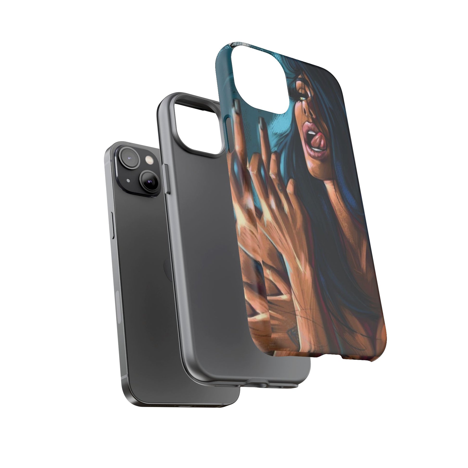 Tough Girl Theme Urban Design Cases for iPhones, Samsung, and Pixel
