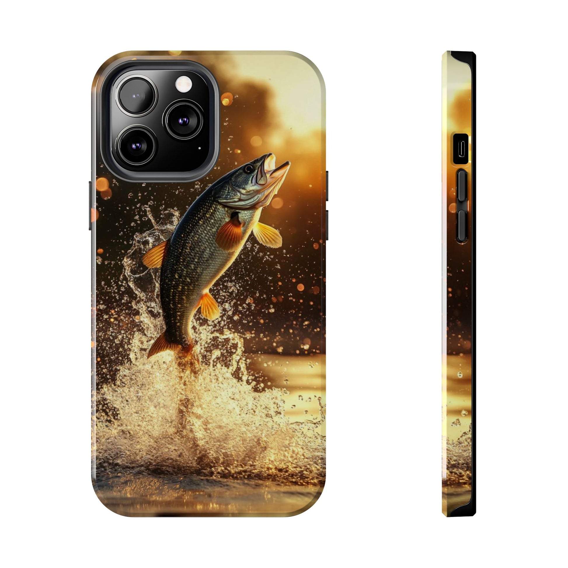 Jumping Bass Fish Theme Phone Cases for iPhones & Samsung Phones