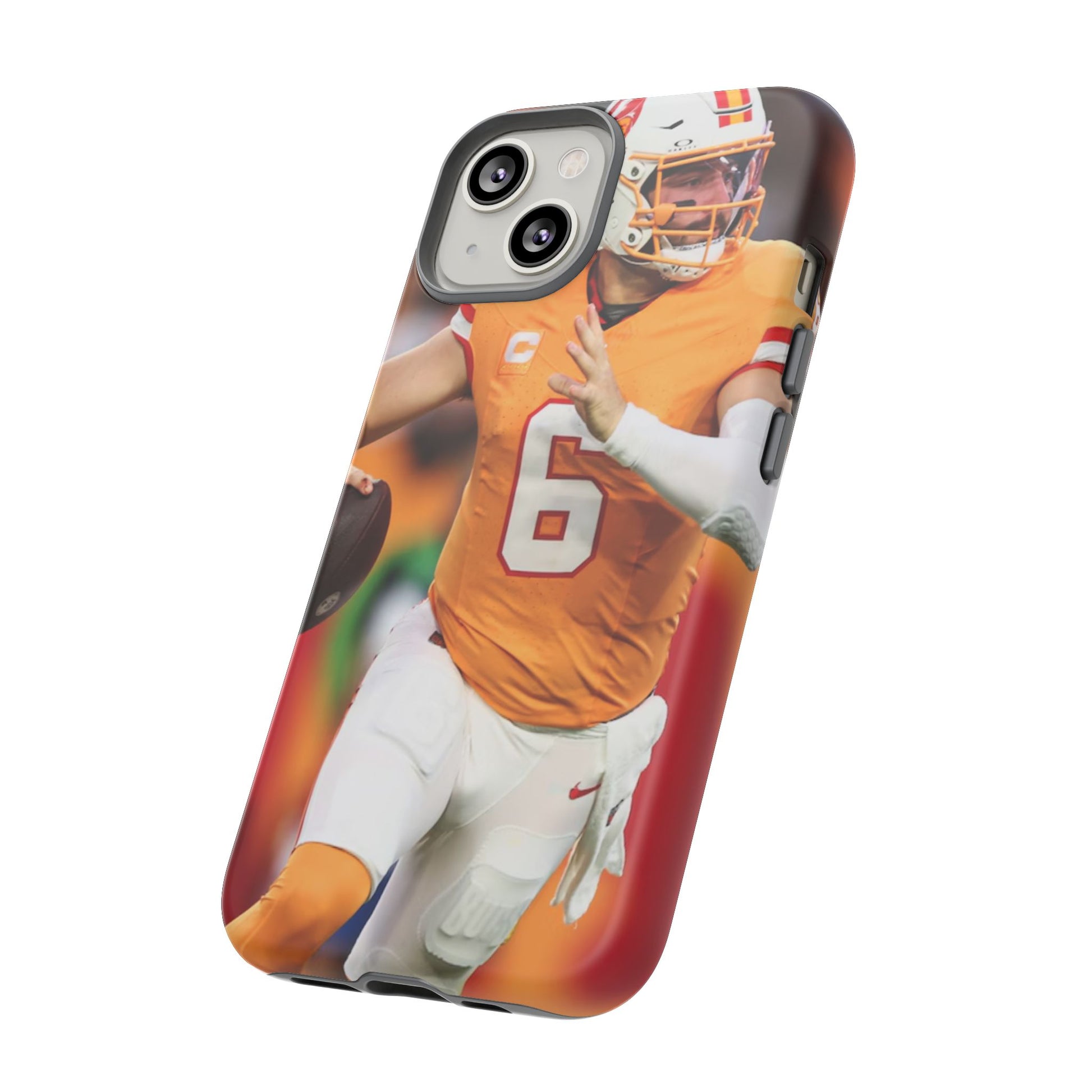 Tampa Bay Buccaneers Baker Mayfield Football Tough Cases for iPhones, Samsung, and Pixel