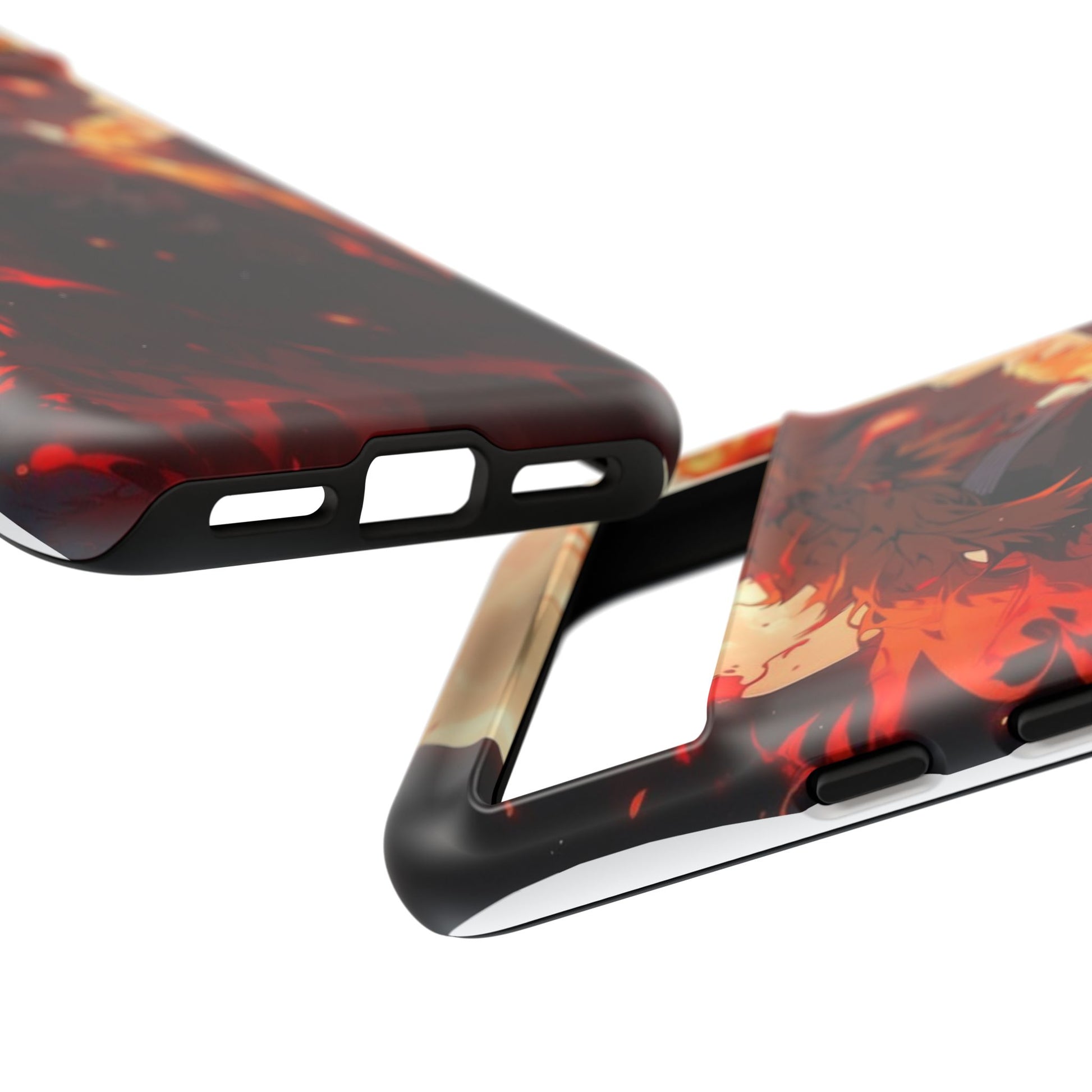 Demon Sl;ayer Rengoku Anime Phone Case, Tough Cases for iPhones, Samsung, and Pixel