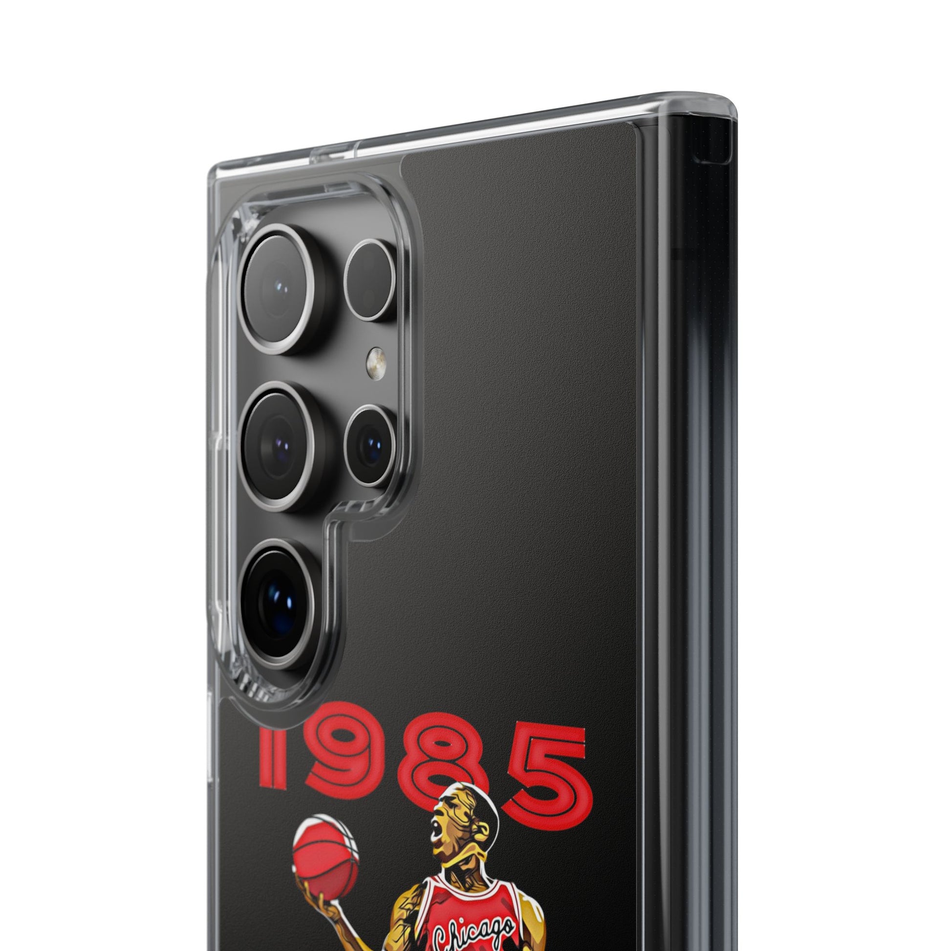 1985 Jordan Slam Dunk themed Basketball Inspired design Clear Phone Cases