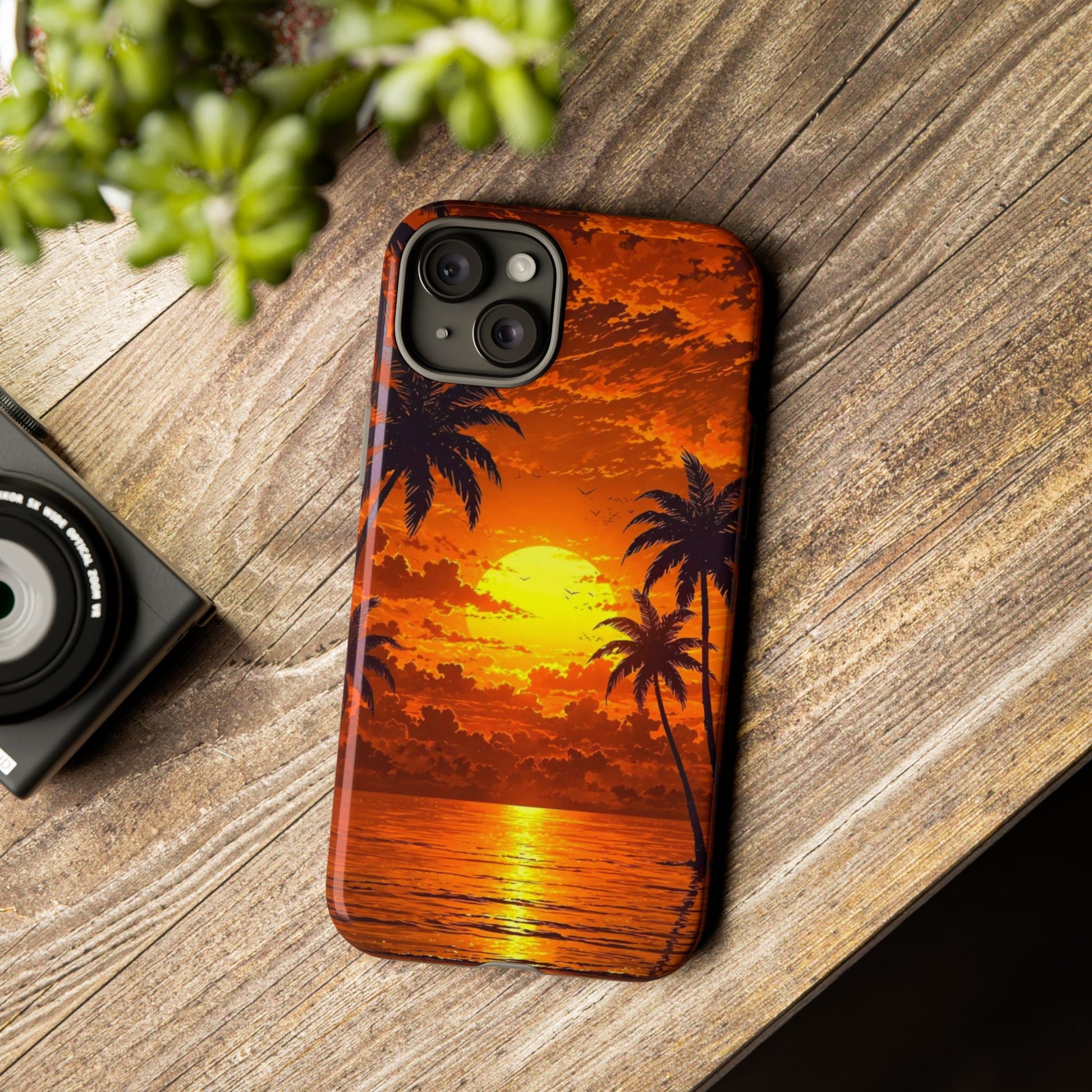 Beautiful Beach Sunset Tough Cases for iPhones, Samsung, and Pixel