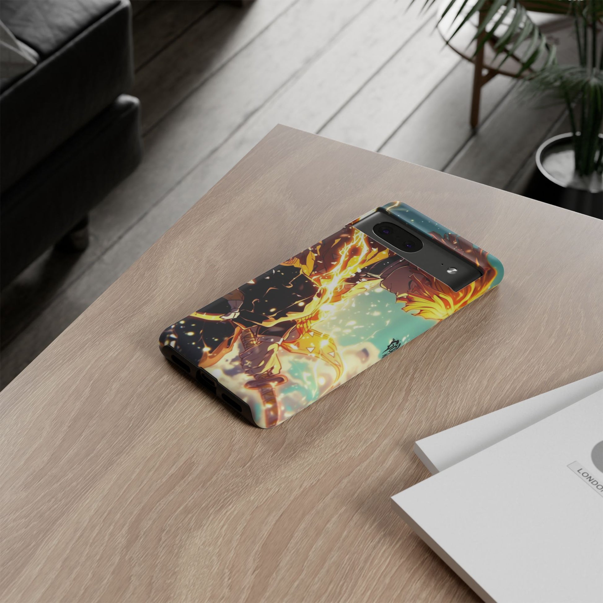 Demon Slayer Zenitsu Anime Theme Phone Case, Tough Cases for iPhones, Samsung, and Pixel