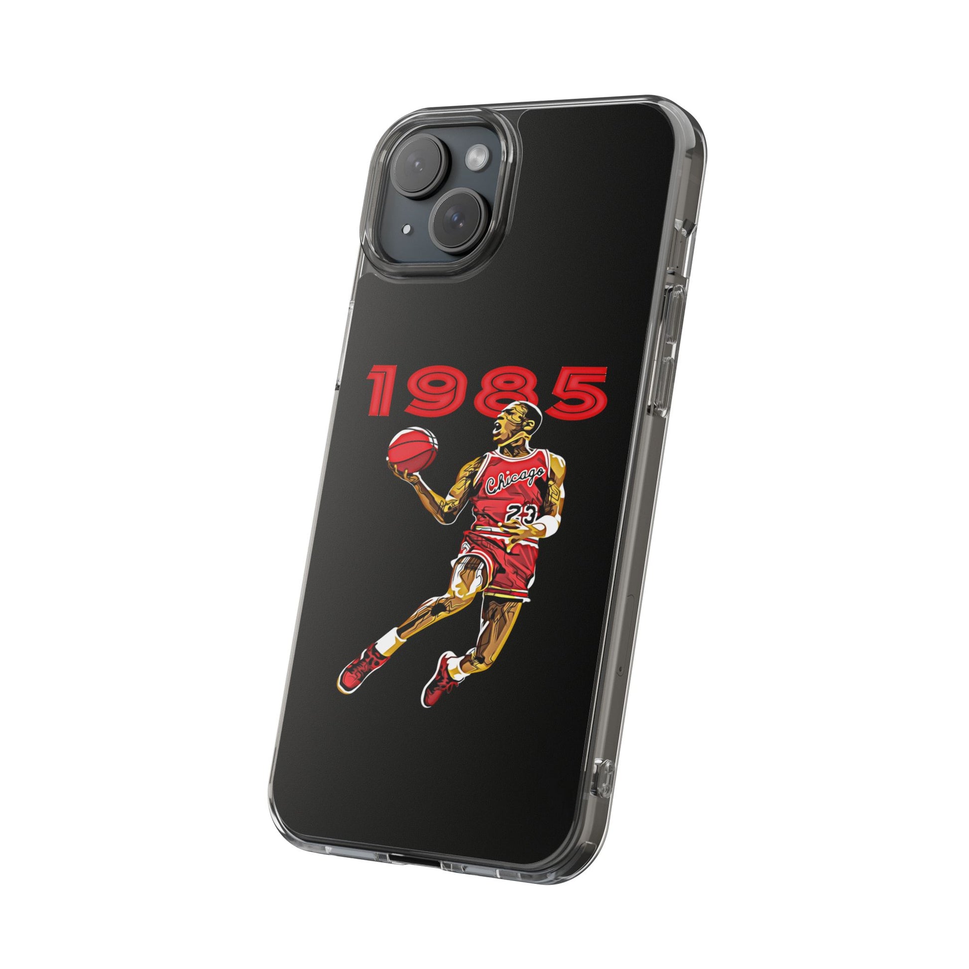 1985 Jordan Slam Dunk themed Basketball Inspired design Clear Phone Cases