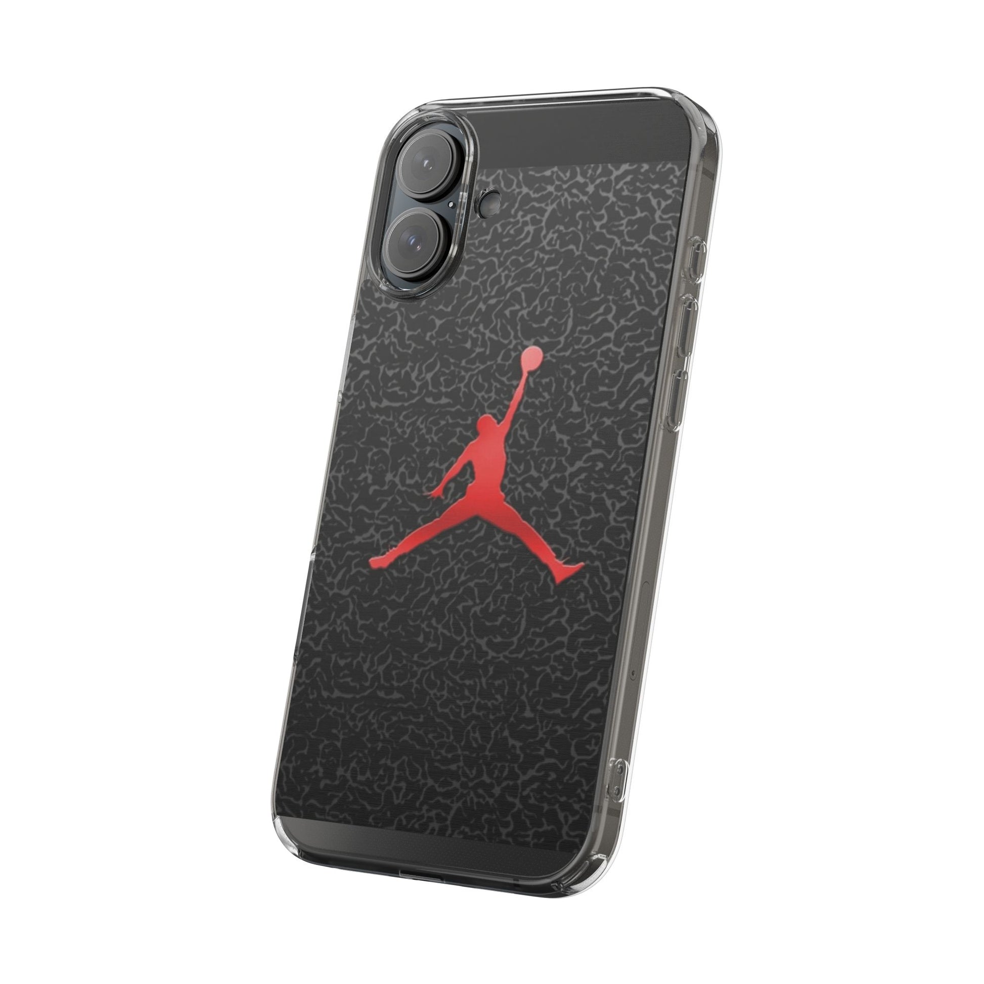 Jump Man Basketball style  Clear Phone Cover
