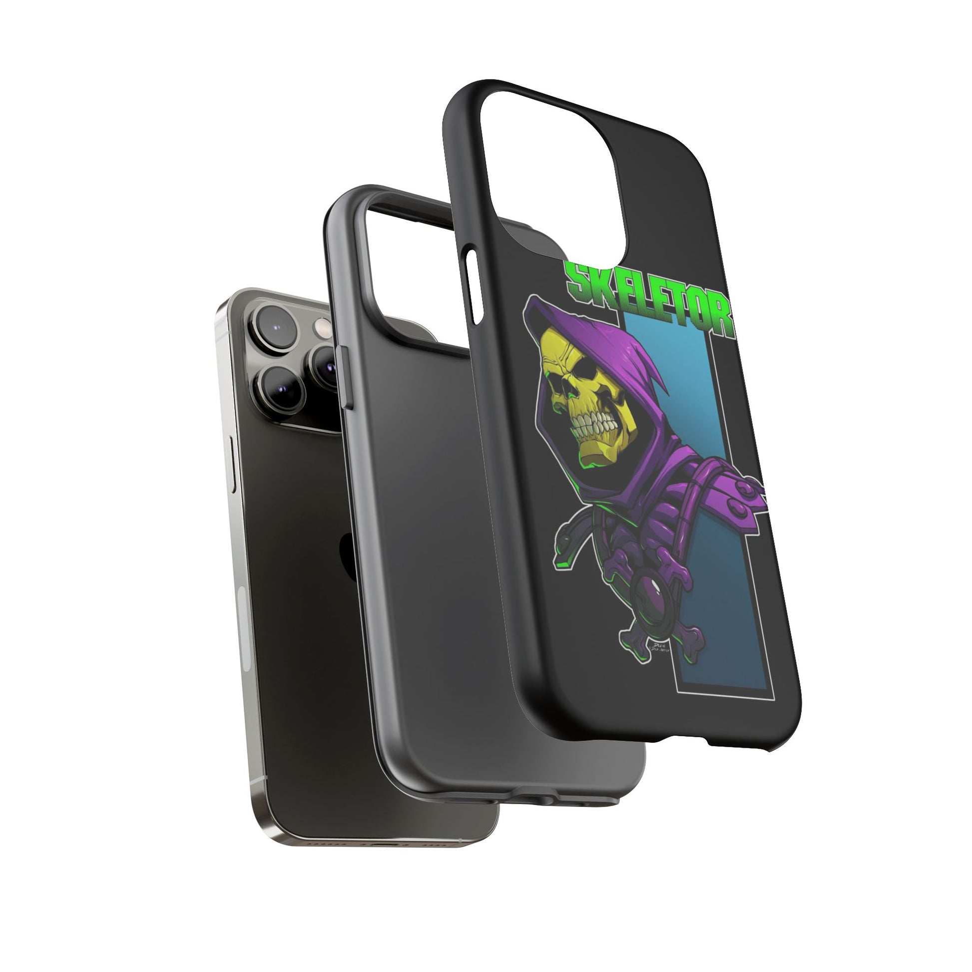 Skeletor Tough Cases for iPhones, Samsung, and Pixel