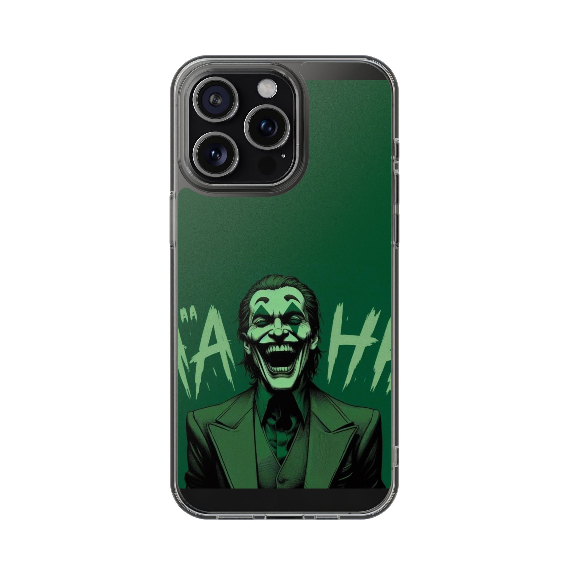 Phone Case, Comic book Inspired Design Joker Hahaha, Clear Phone Cover, Funny