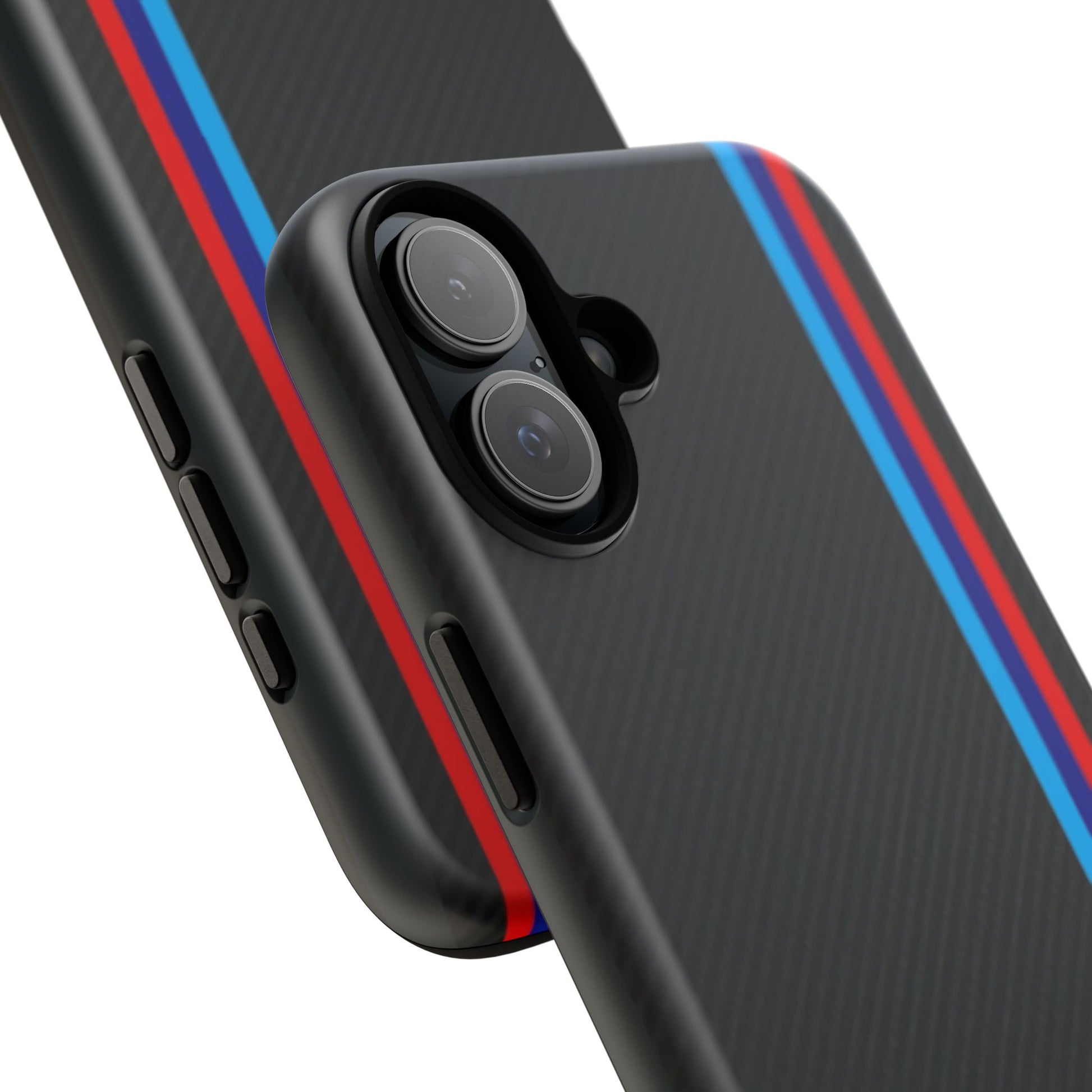 BMW M Stripes Carbon Fiber Design Tough Cases for iPhones, Samsung, and Pixel