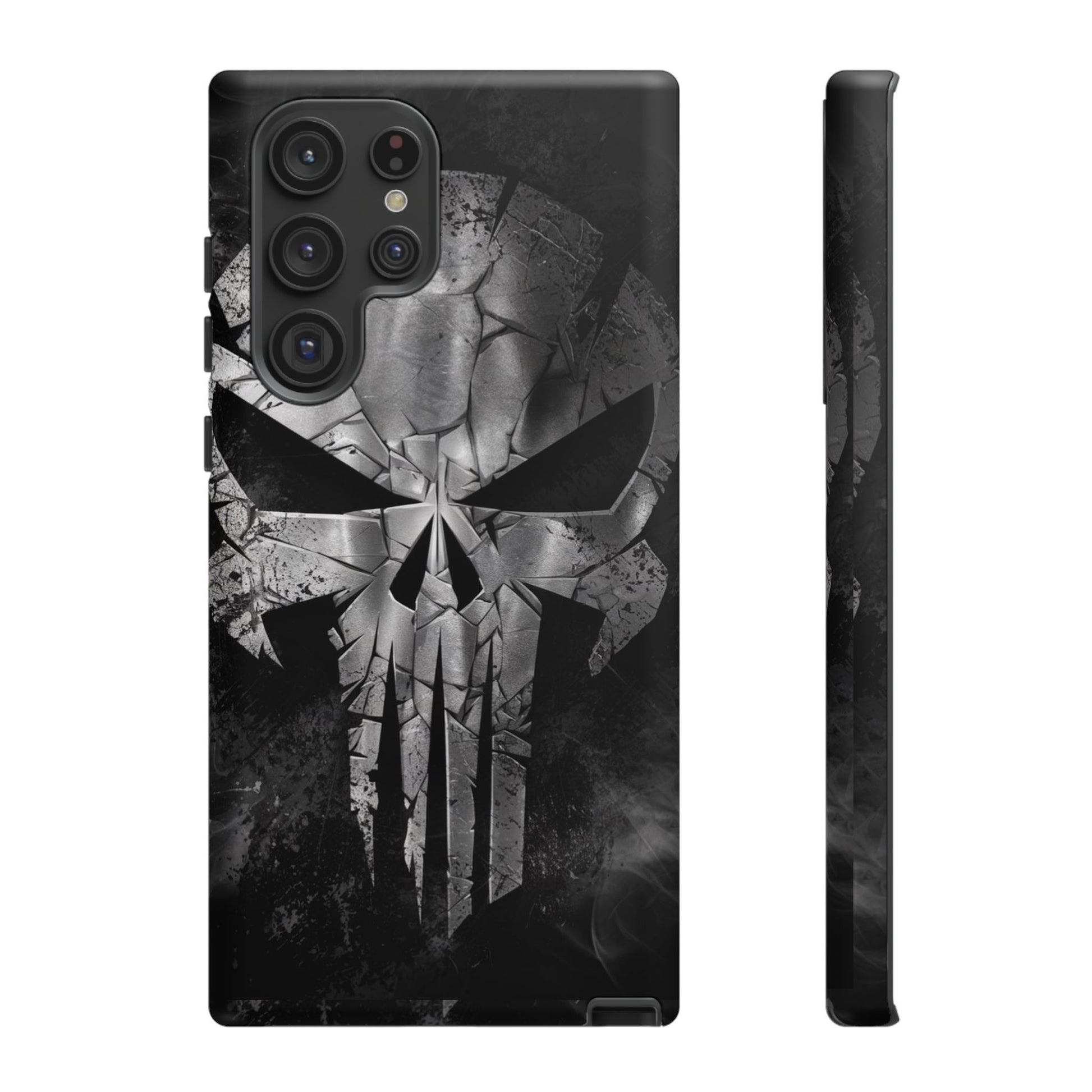 The Punisher Logo Art Tough Cases for iPhones, Samsung, and Pixel